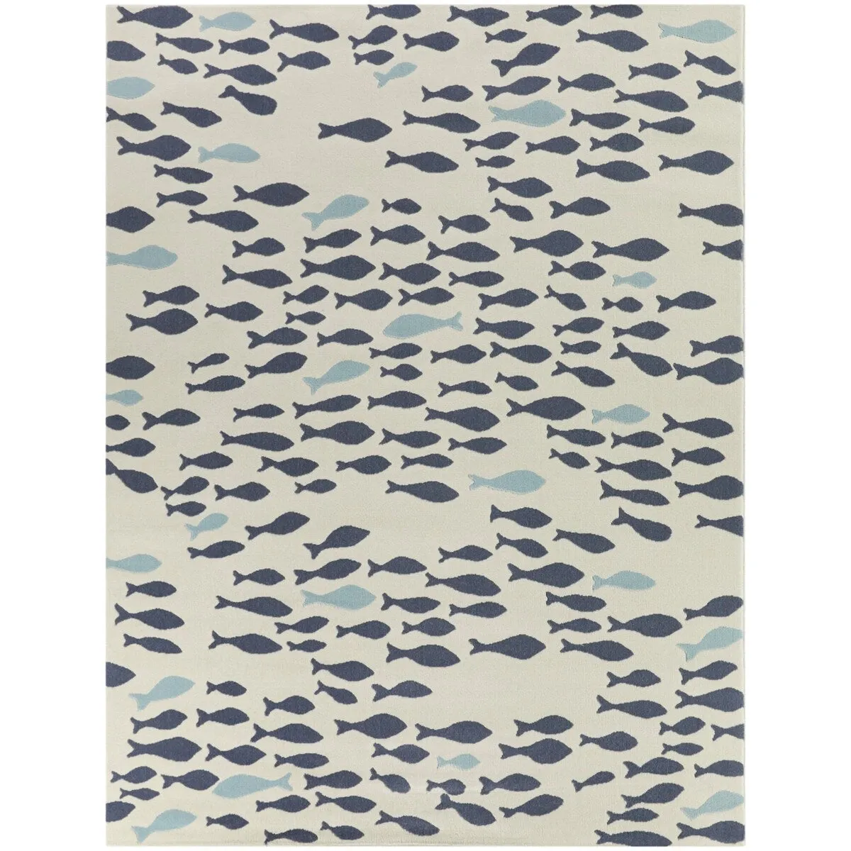 Mod-Tod School of Fish Coastal Area Rug