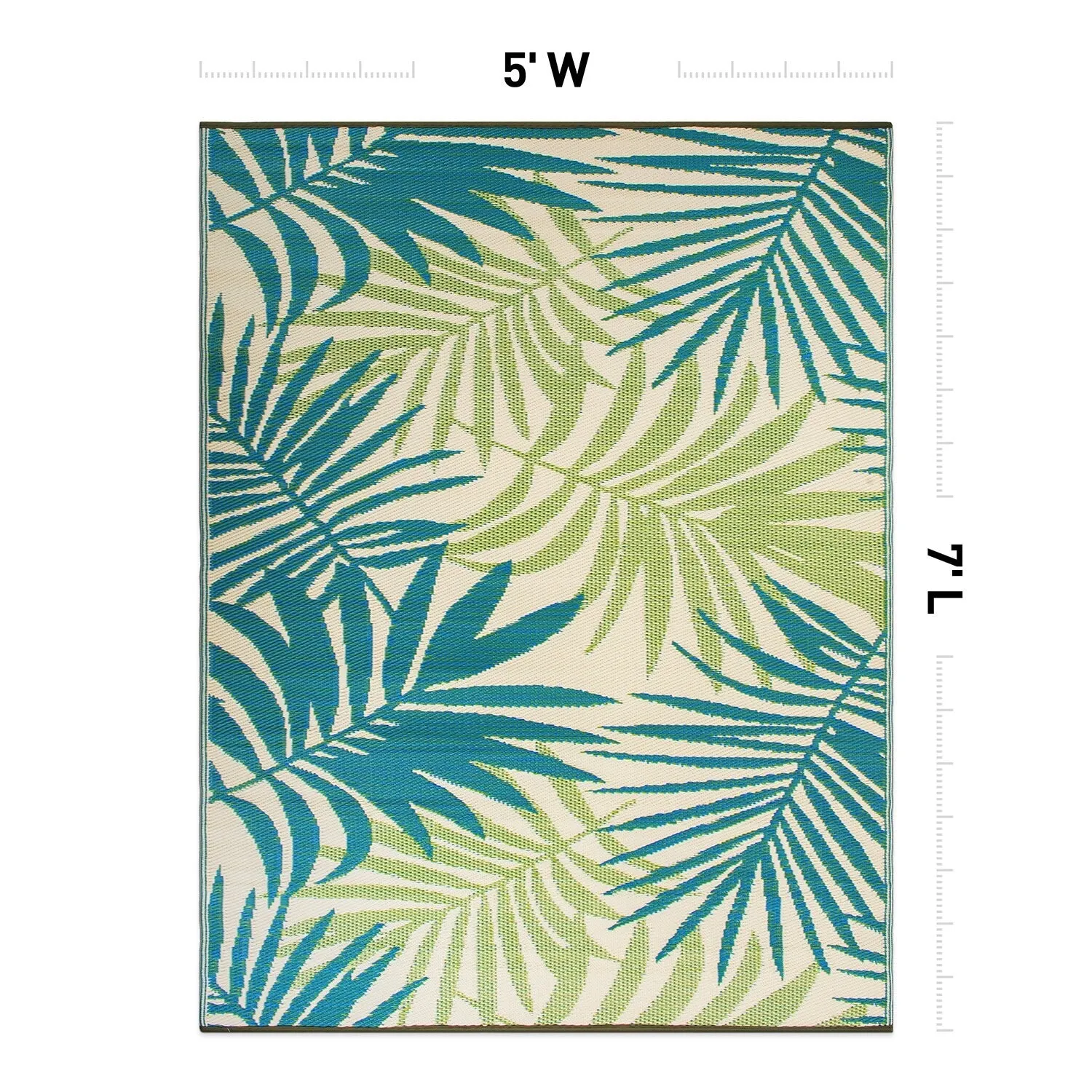 Modern Floral Reversible Plastic Outdoor Rugs