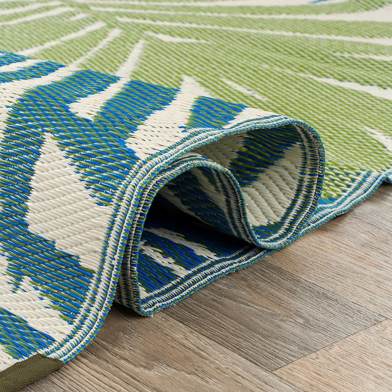 Modern Floral Reversible Plastic Outdoor Rugs
