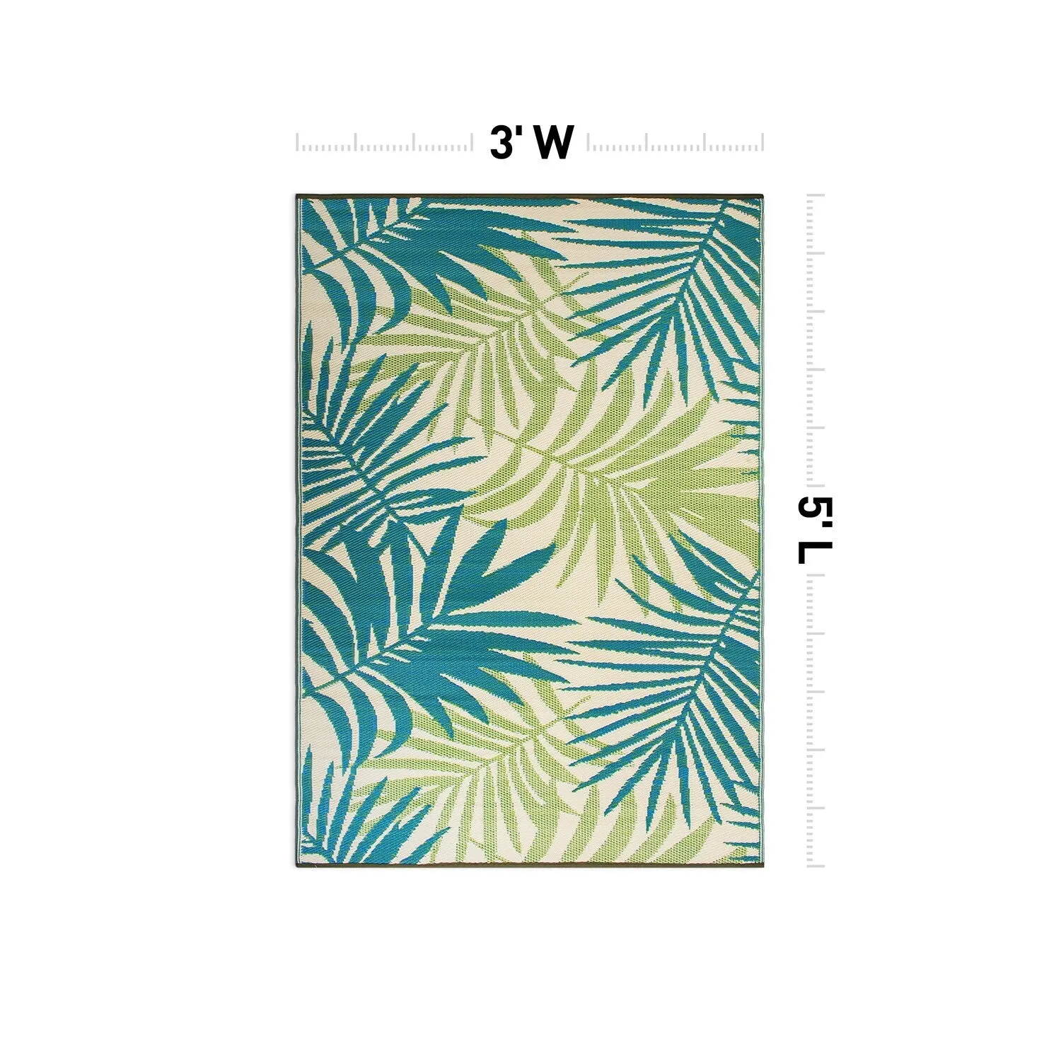 Modern Floral Reversible Plastic Outdoor Rugs