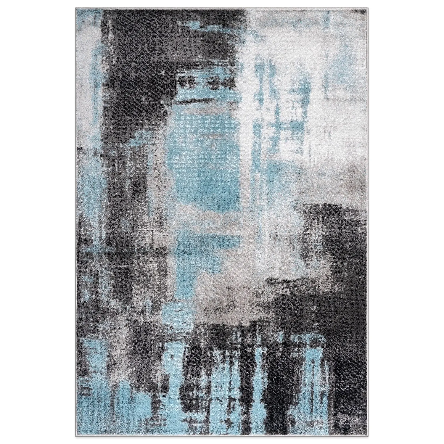 Modern Watercolor Abstract Design Area Rug