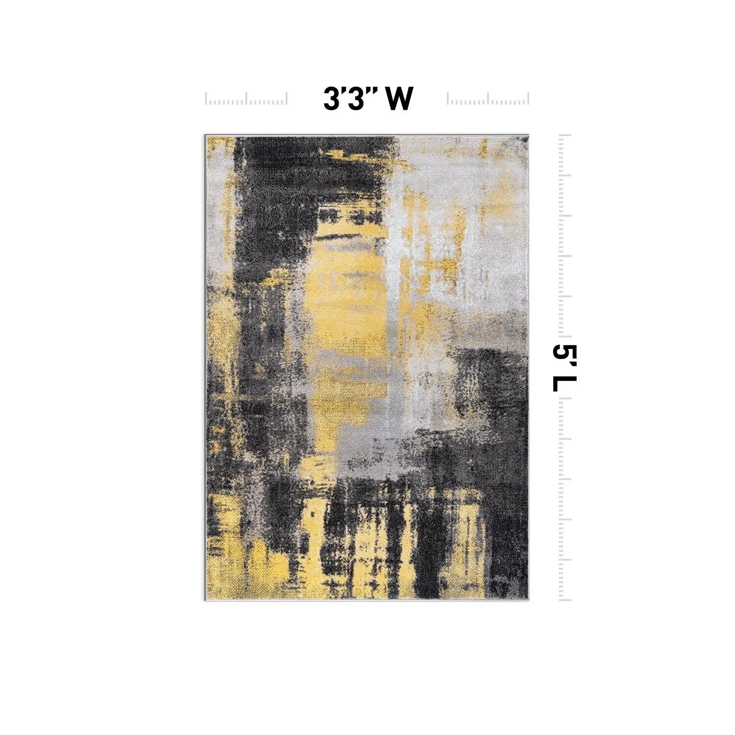Modern Watercolor Abstract Design Area Rug