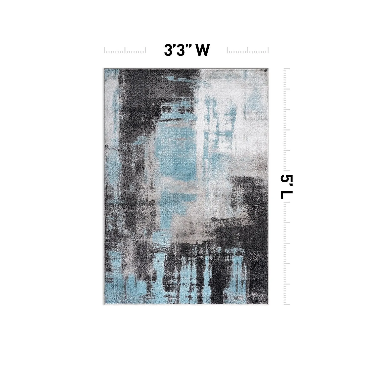 Modern Watercolor Abstract Design Area Rug