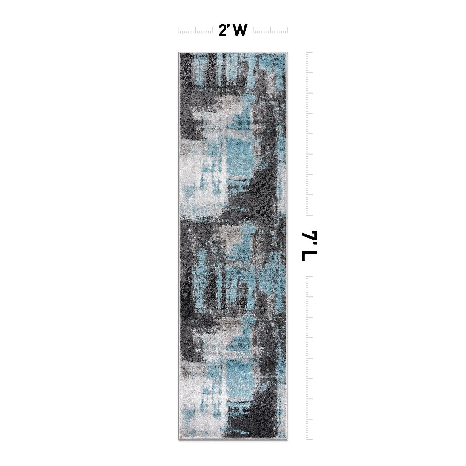 Modern Watercolor Abstract Design Area Rug
