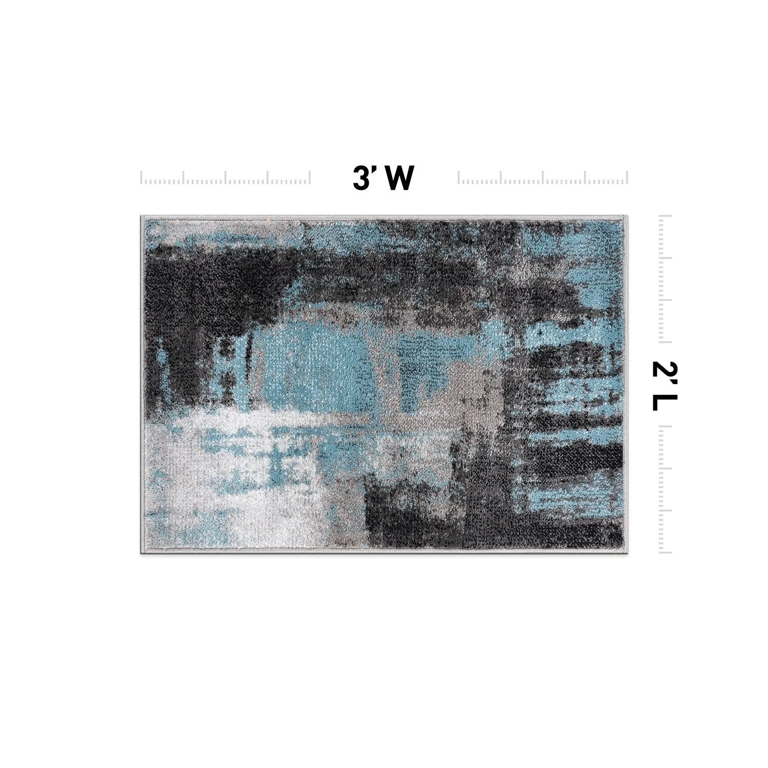 Modern Watercolor Abstract Design Area Rug