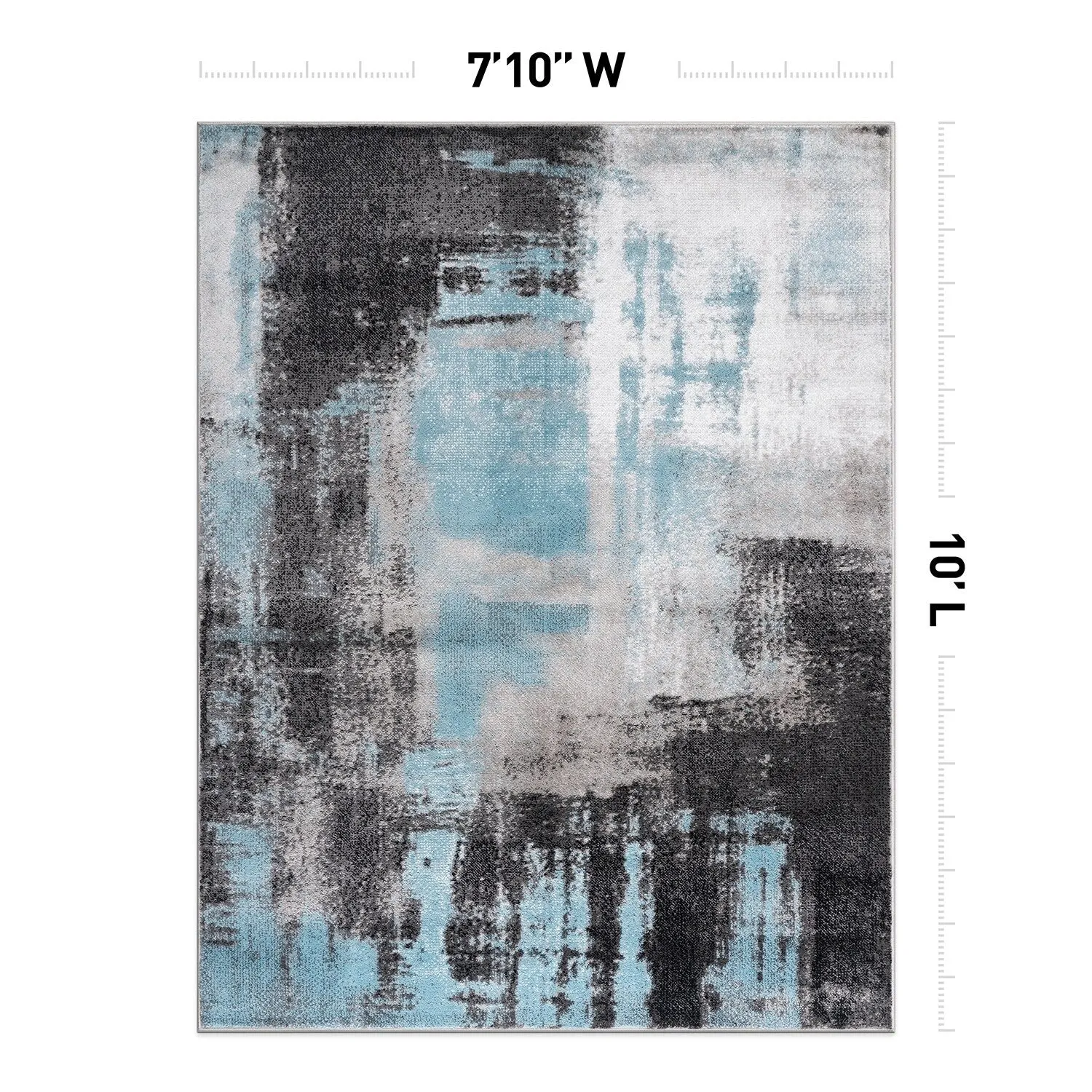 Modern Watercolor Abstract Design Area Rug
