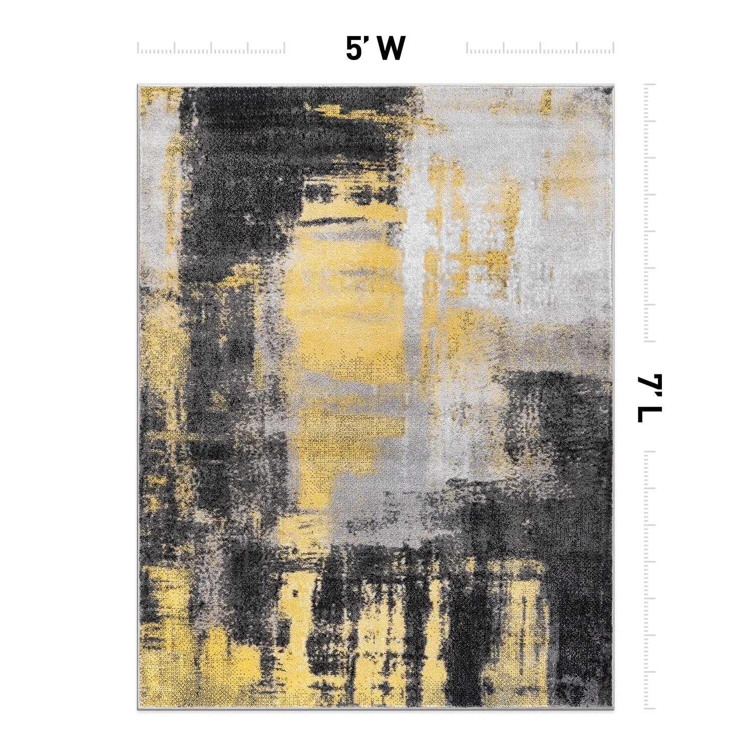 Modern Watercolor Abstract Design Area Rug