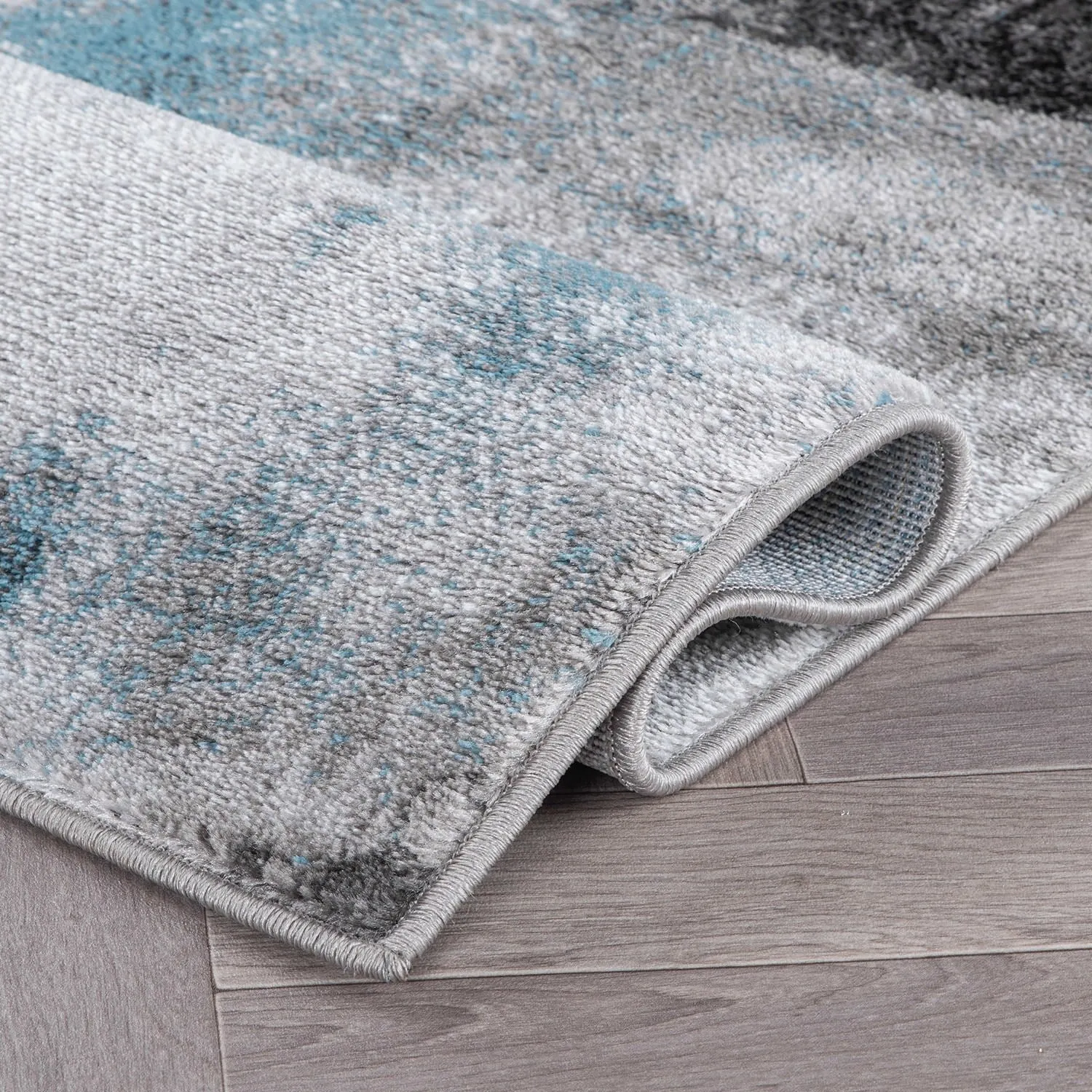 Modern Watercolor Abstract Design Area Rug