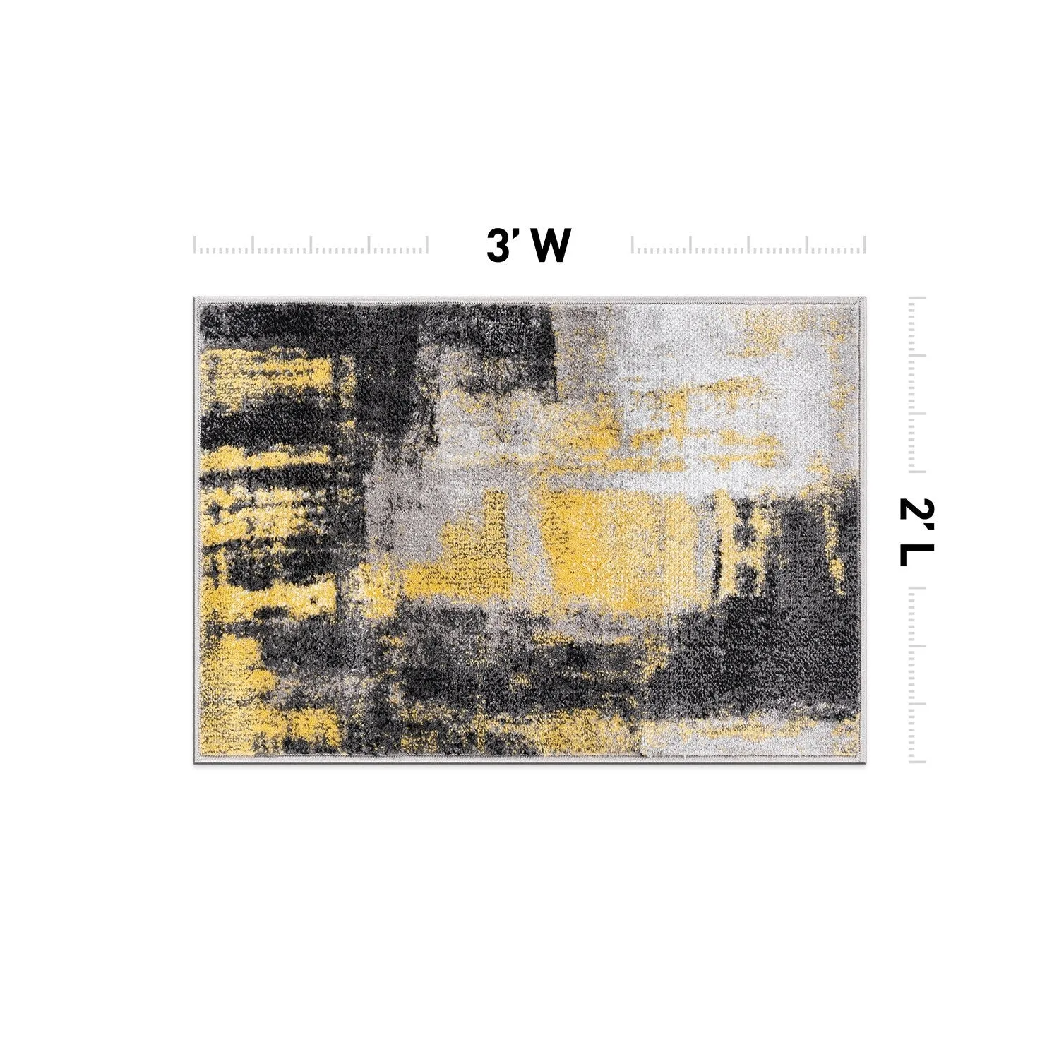 Modern Watercolor Abstract Design Area Rug