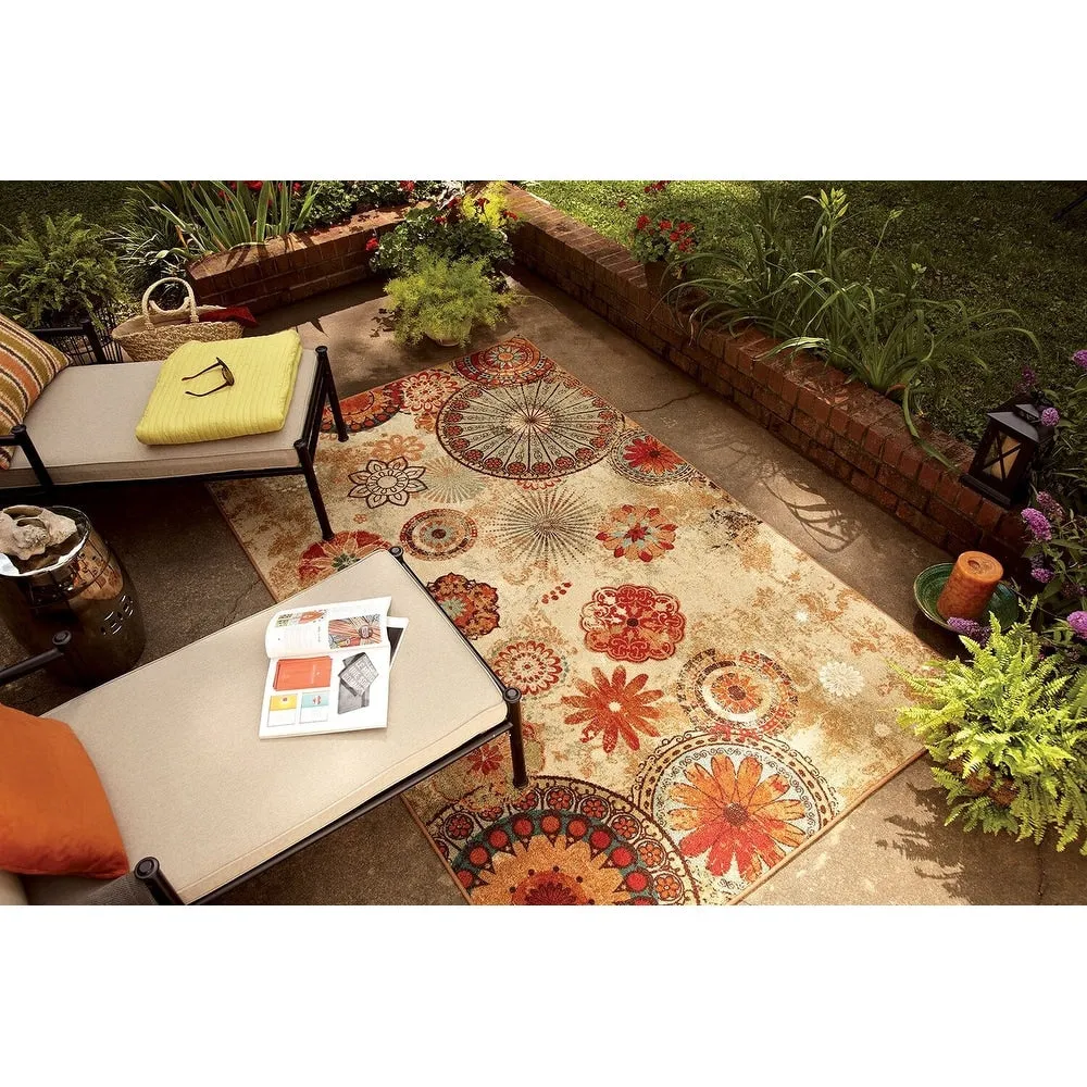 Mohawk Home Alexa Floral Medallion Area Rug