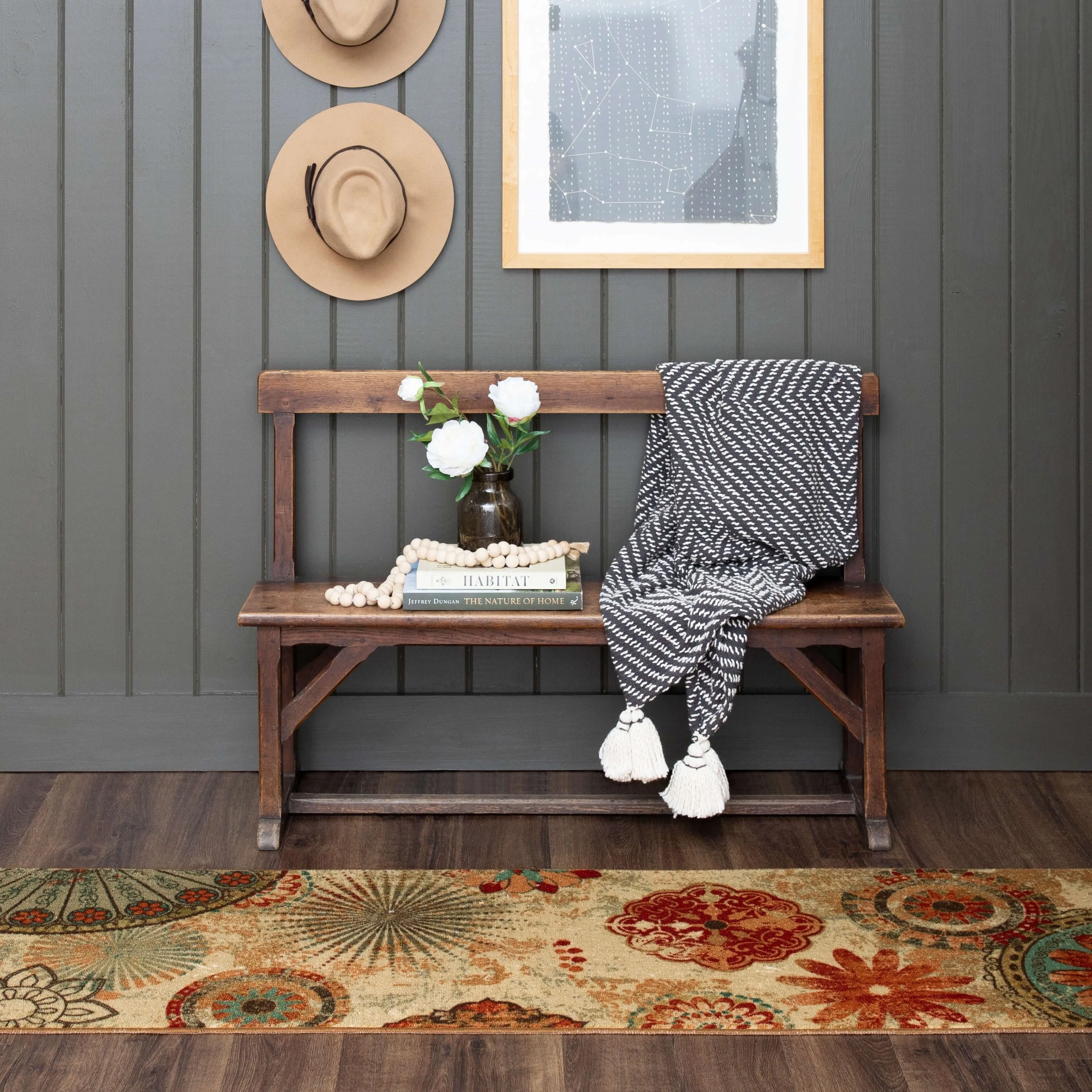 Mohawk Home Alexa Floral Medallion Area Rug