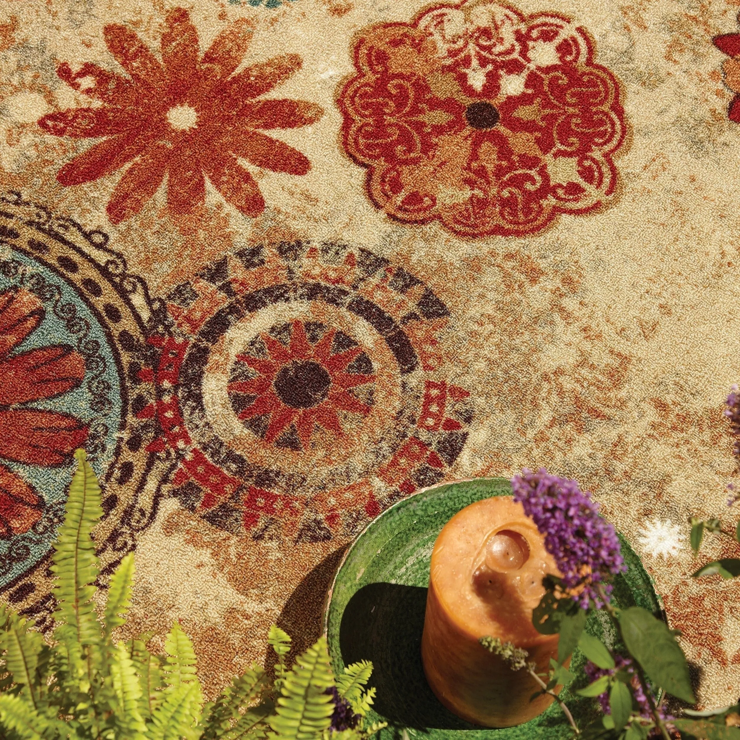 Mohawk Home Alexa Floral Medallion Area Rug