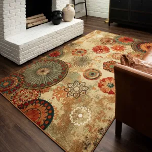 Mohawk Home Alexa Floral Medallion Area Rug