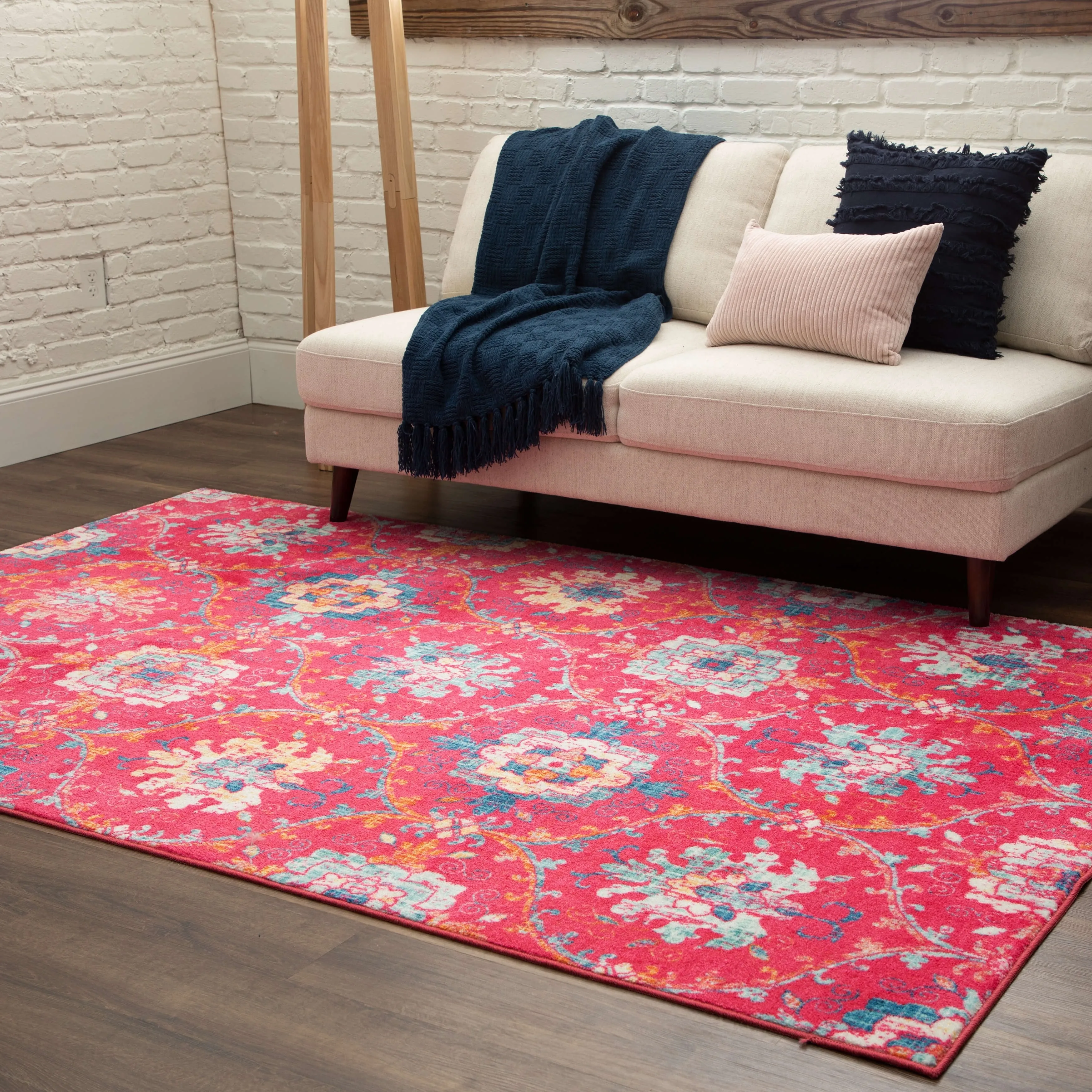 Mohawk Home Amherst Floral Ornamental Medallion Area Rug