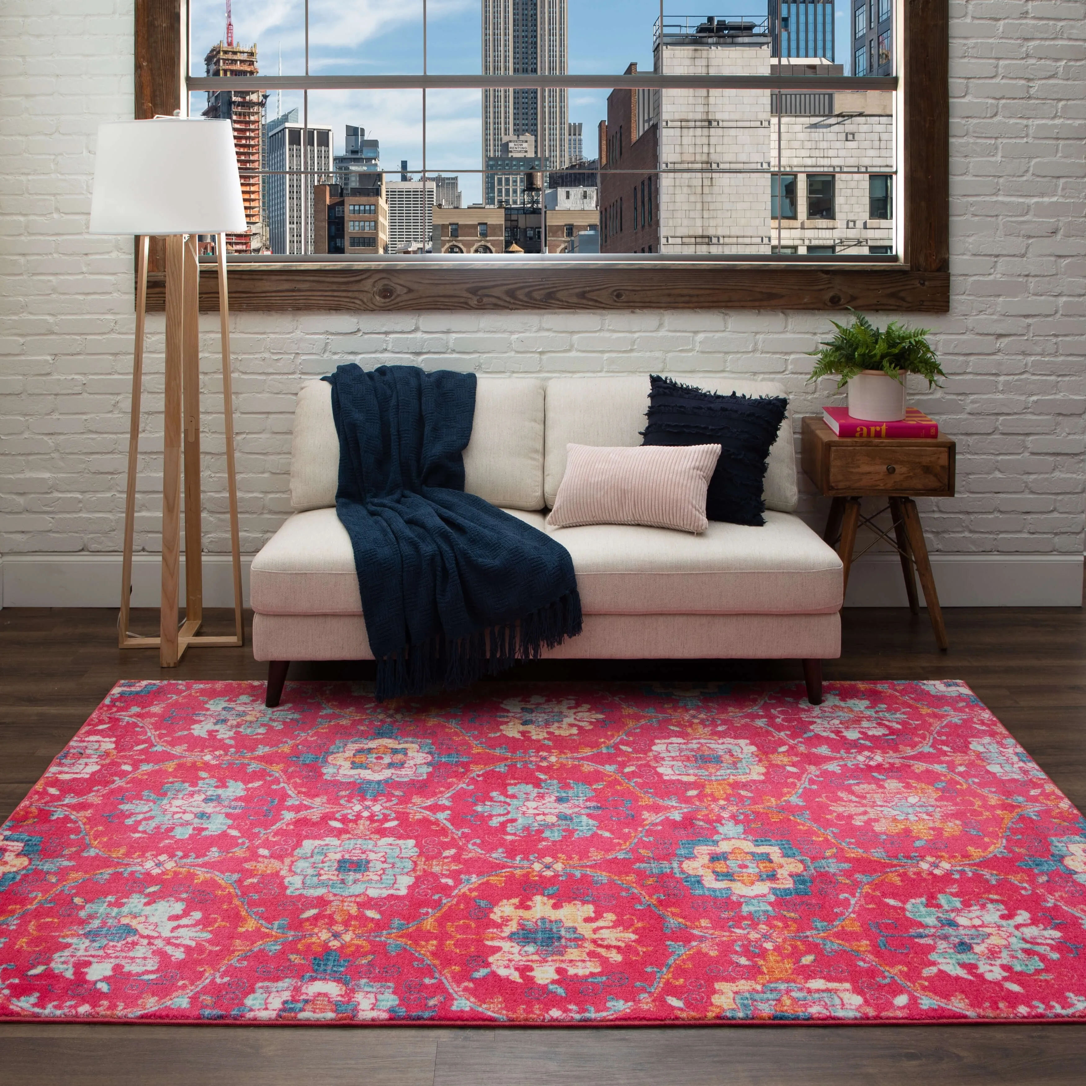 Mohawk Home Amherst Floral Ornamental Medallion Area Rug