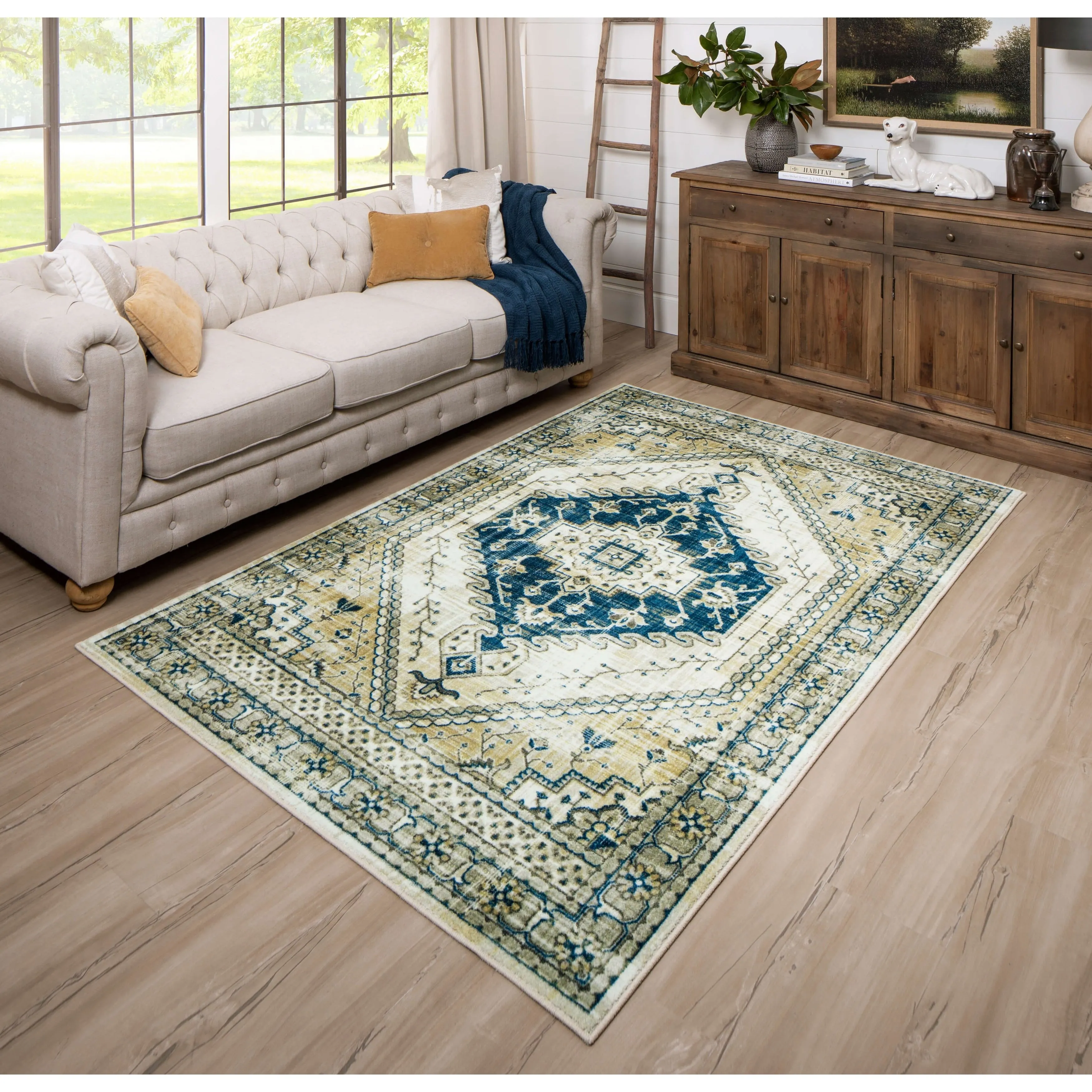 Mohawk Home Apeley Distressed Medallion Area Rug