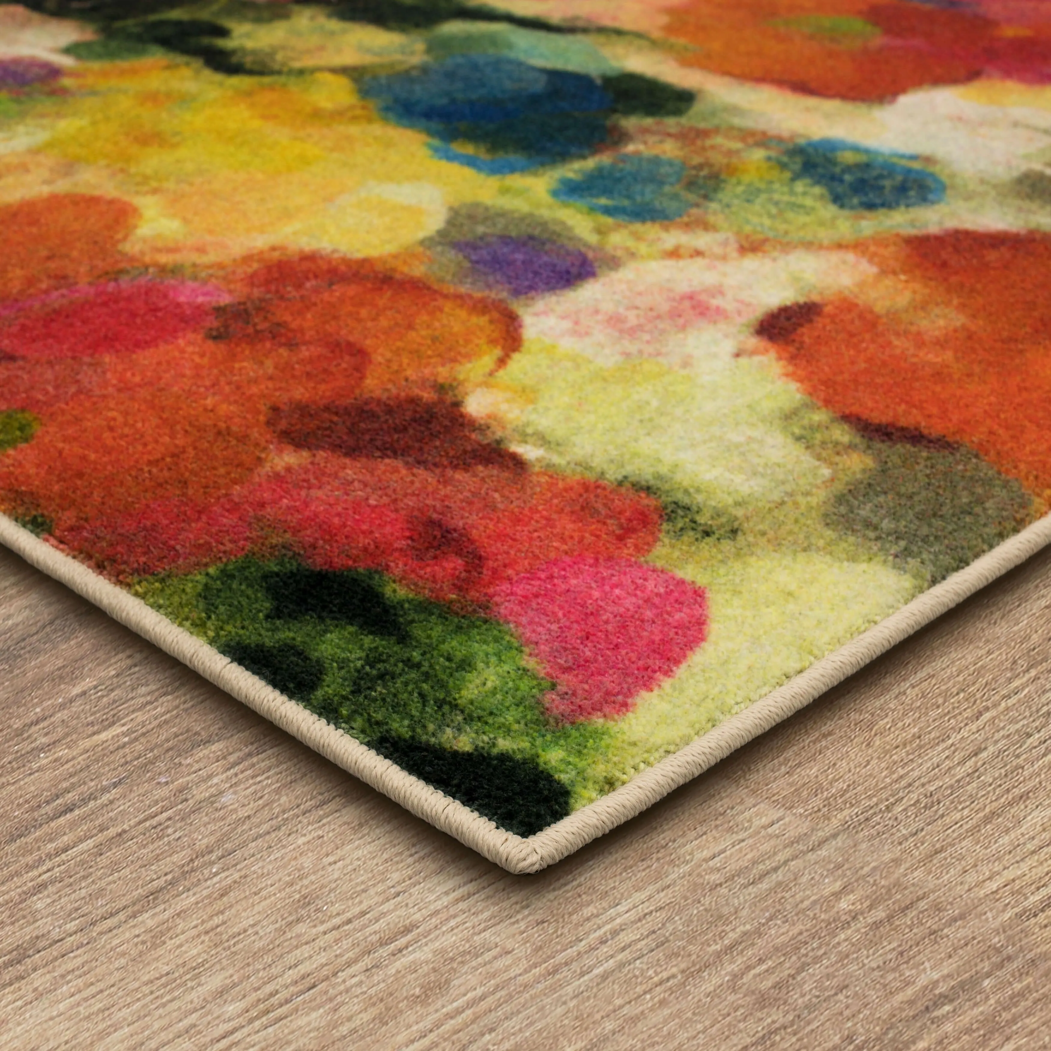Mohawk Home Blurred Blossoms Abstract Floral Area Rug