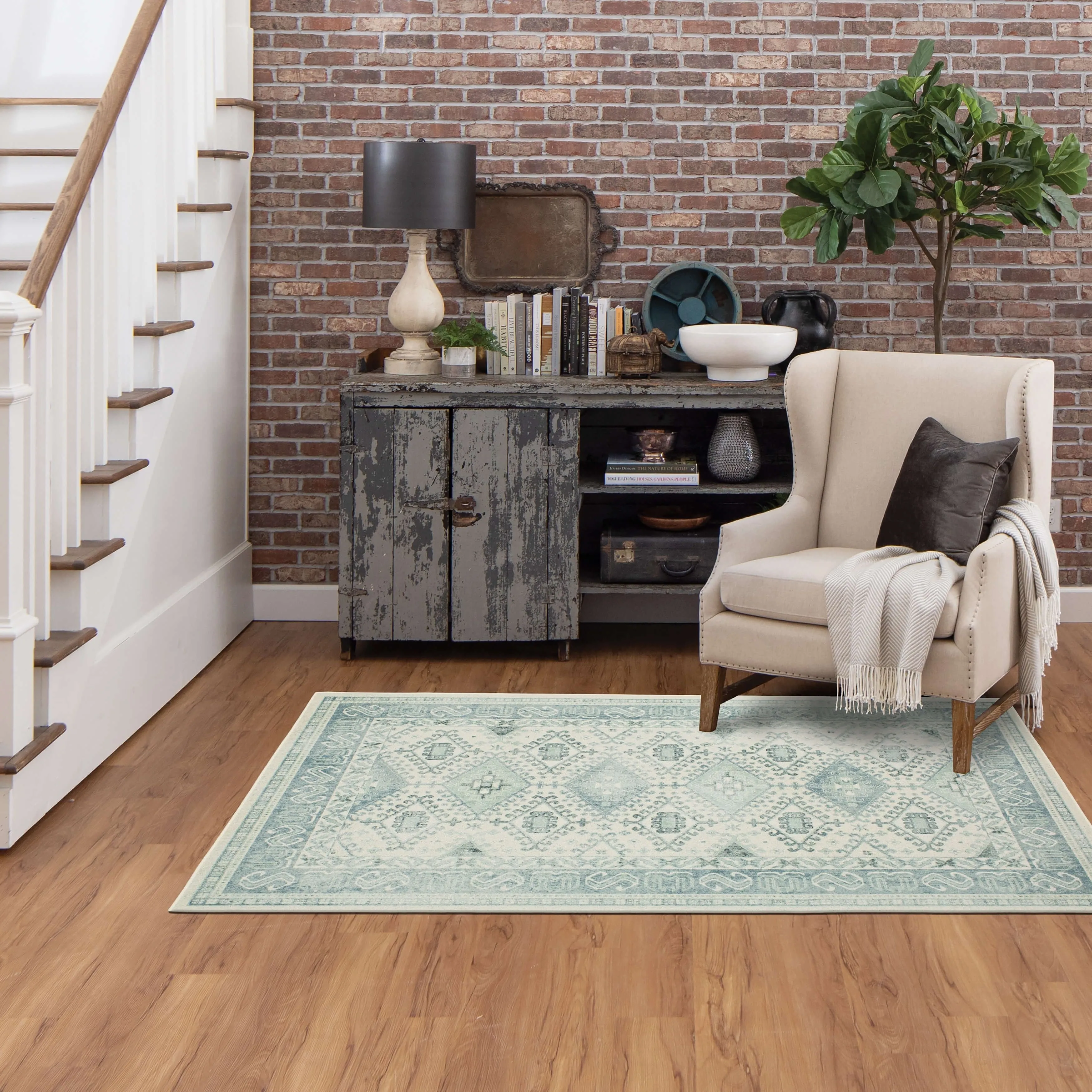 Mohawk Home Diamond Tribal Medallion Area Rug