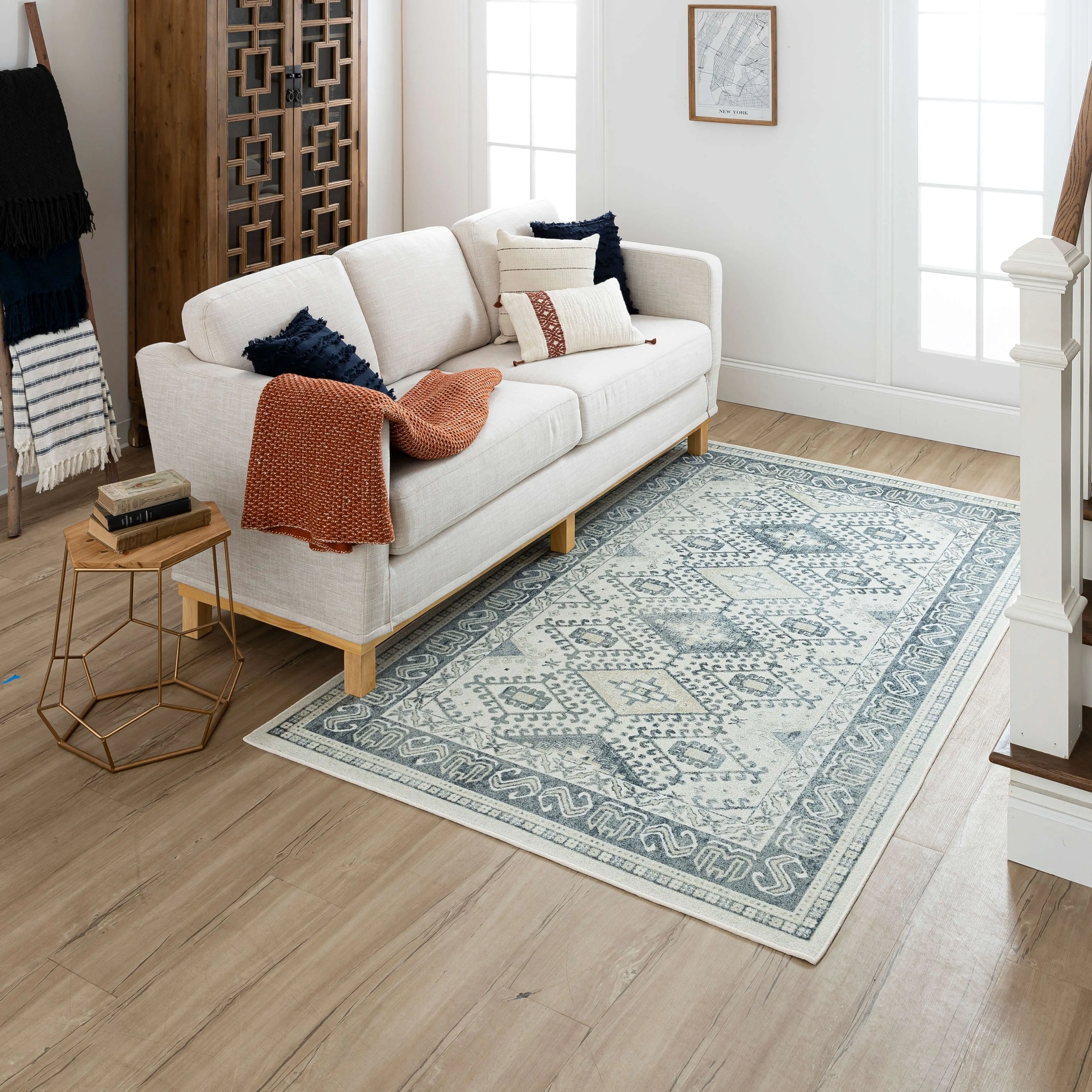 Mohawk Home Diamond Tribal Medallion Area Rug