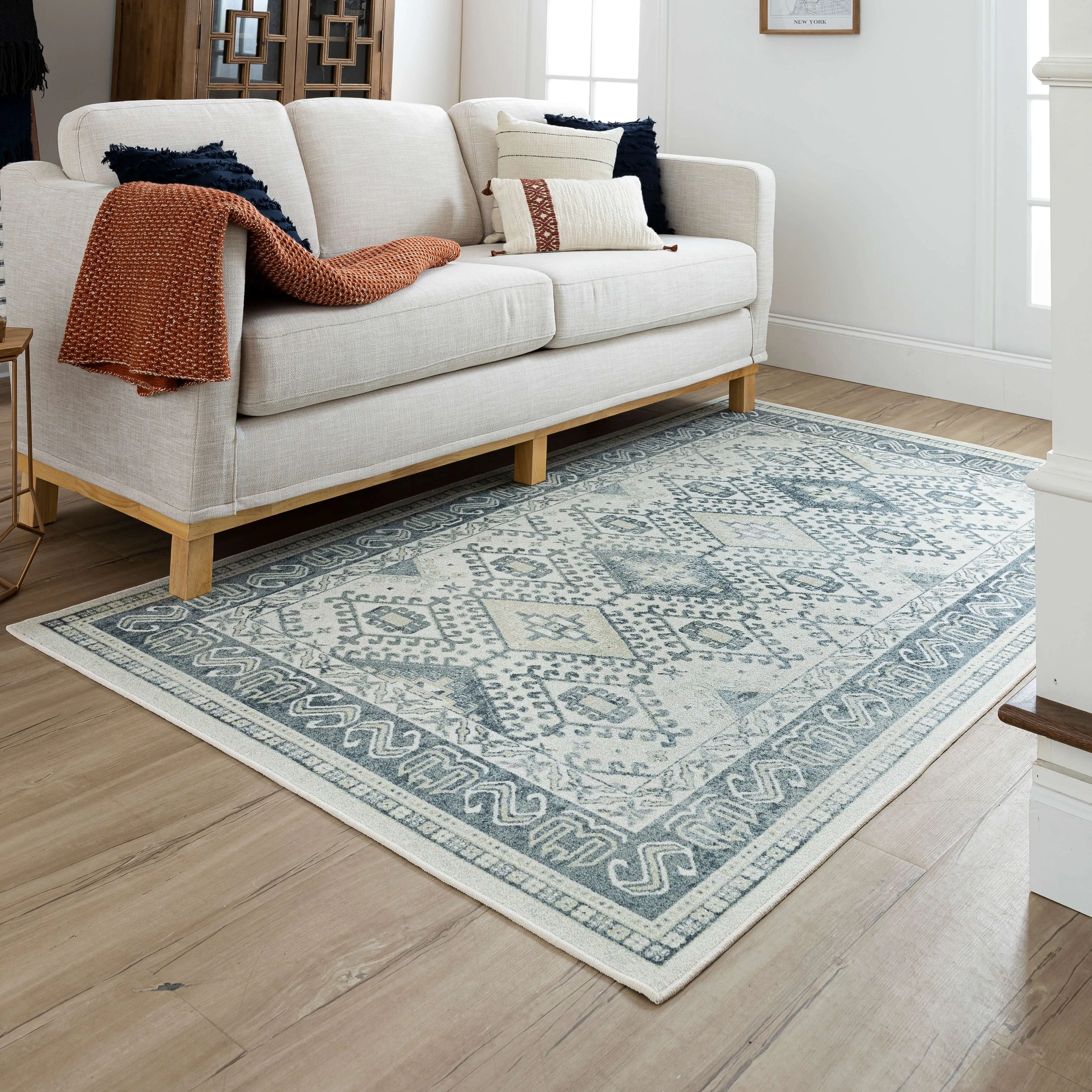 Mohawk Home Diamond Tribal Medallion Area Rug
