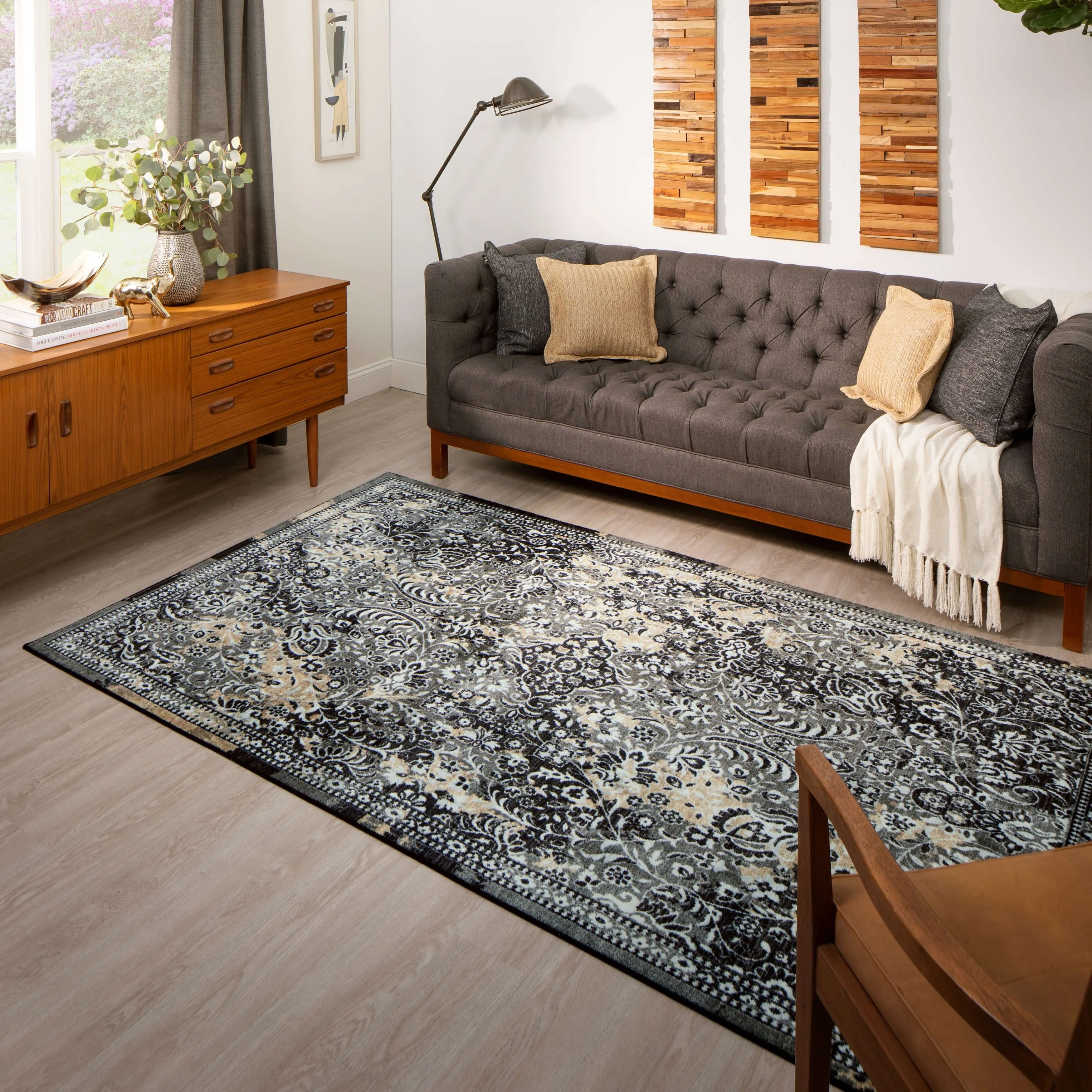 Mohawk Home Garden City Distressed Floral Area Rug