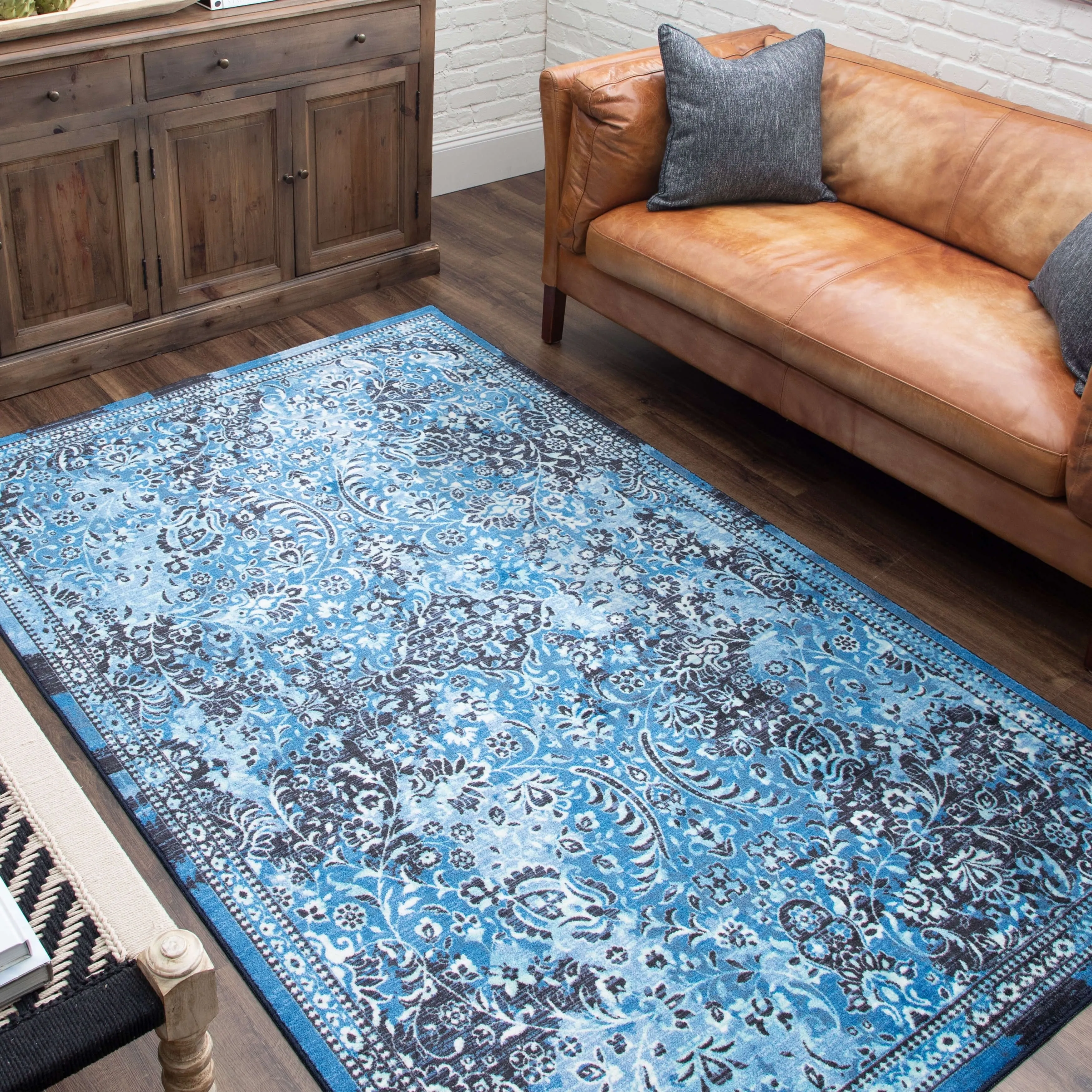 Mohawk Home Garden City Distressed Floral Area Rug