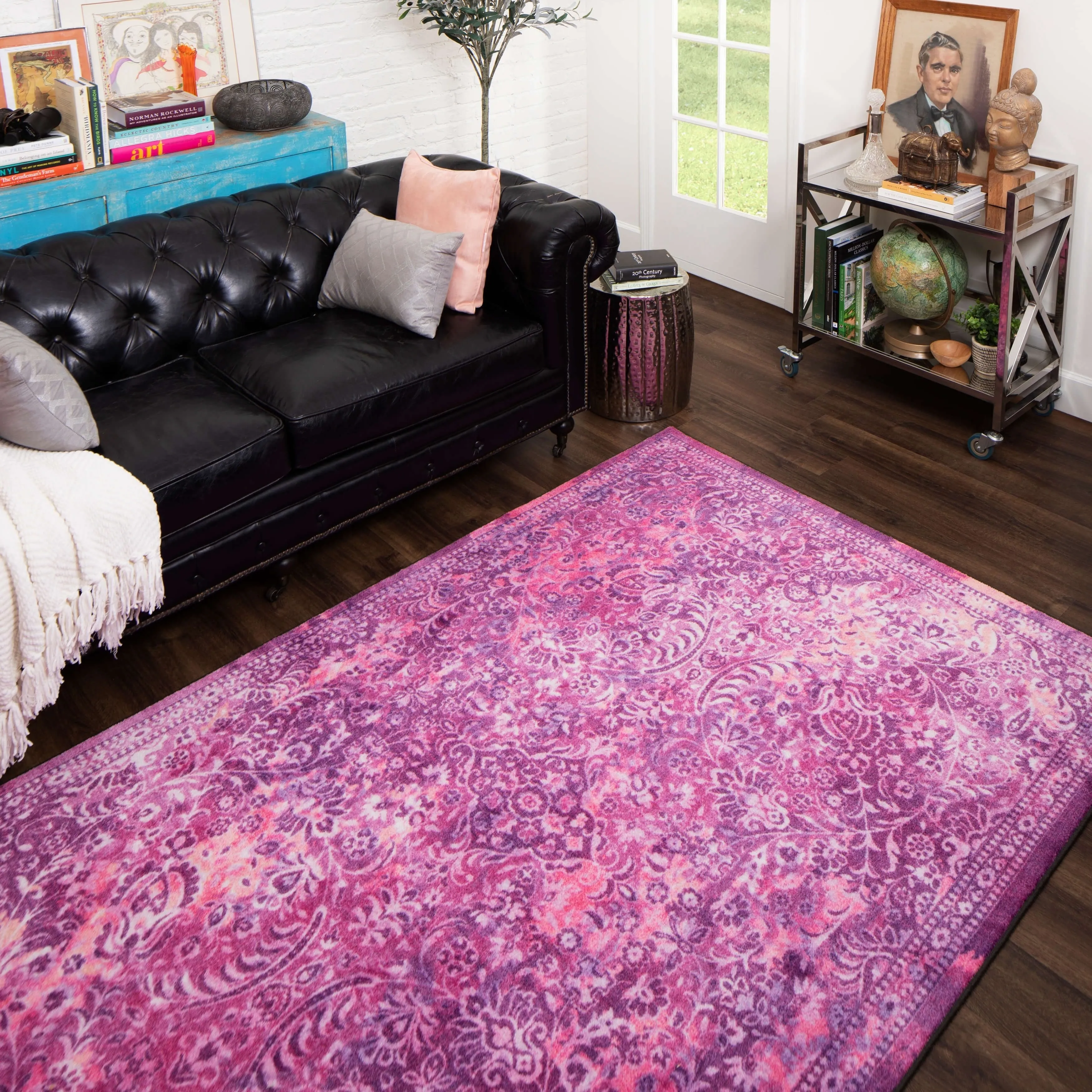 Mohawk Home Garden City Distressed Floral Area Rug