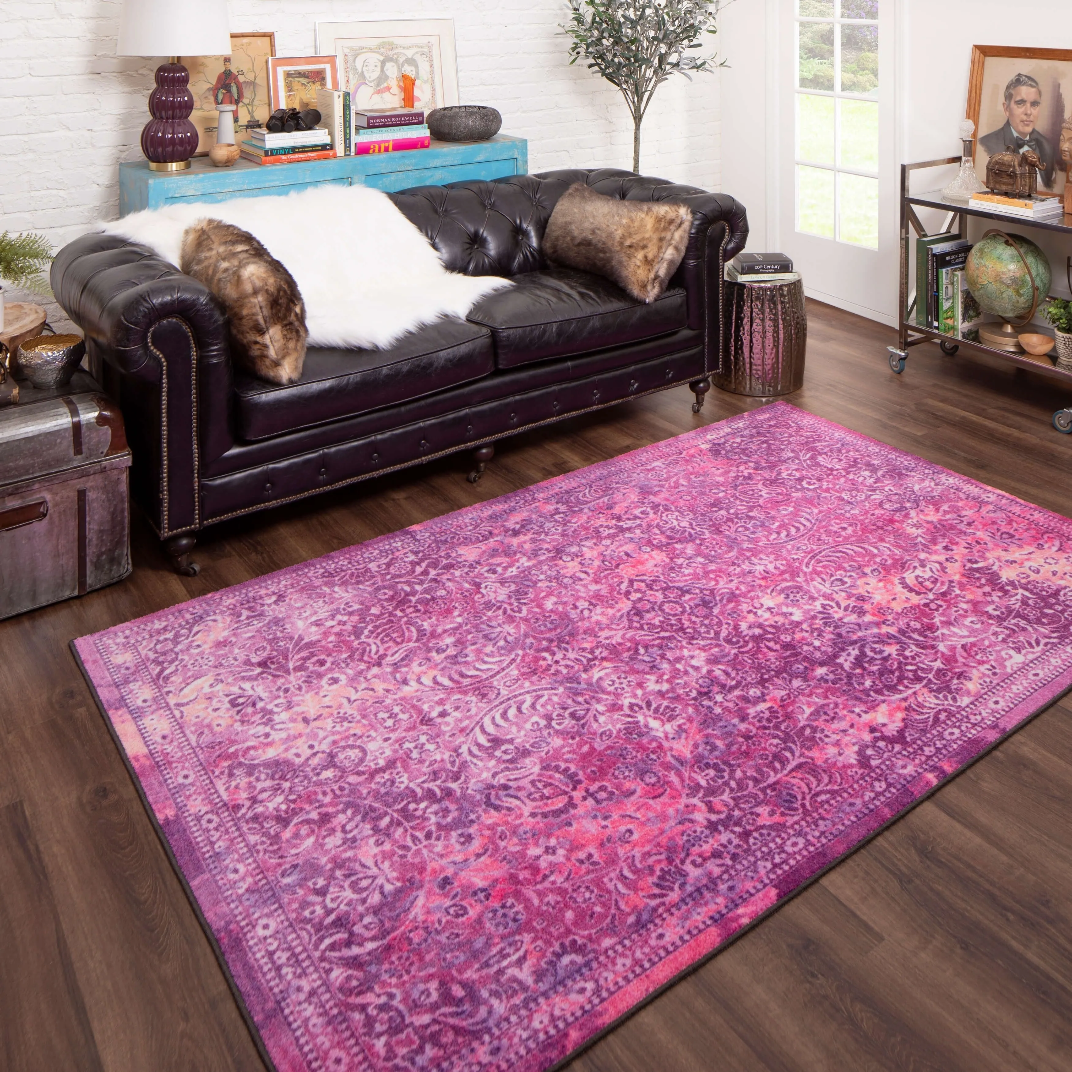 Mohawk Home Garden City Distressed Floral Area Rug