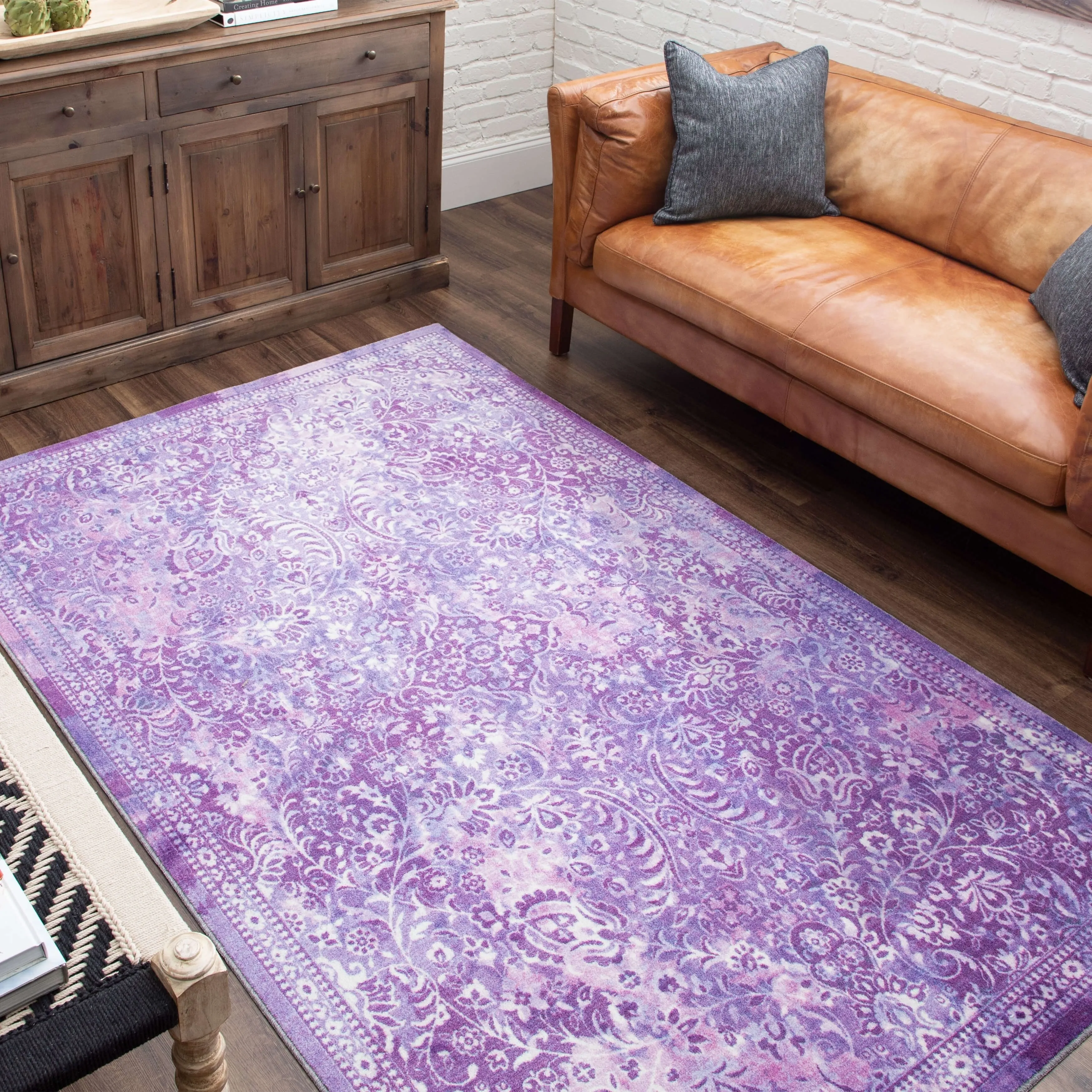 Mohawk Home Garden City Distressed Floral Area Rug