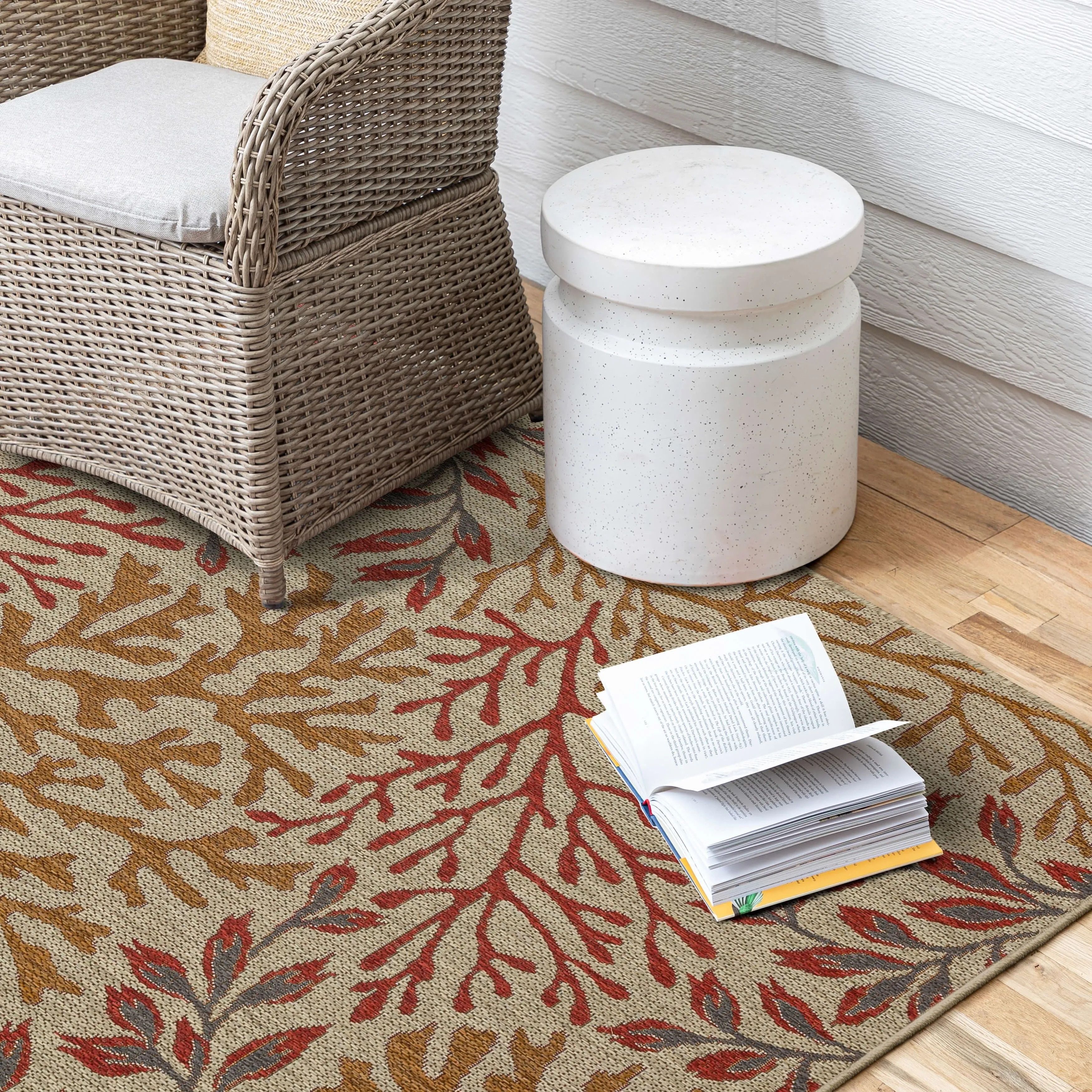Mohawk Home Indoor/Outdoor Sea Kelp Nautical Patio Area Rug