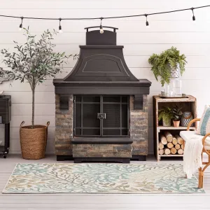 Mohawk Home Indoor/Outdoor Sea Kelp Nautical Patio Area Rug