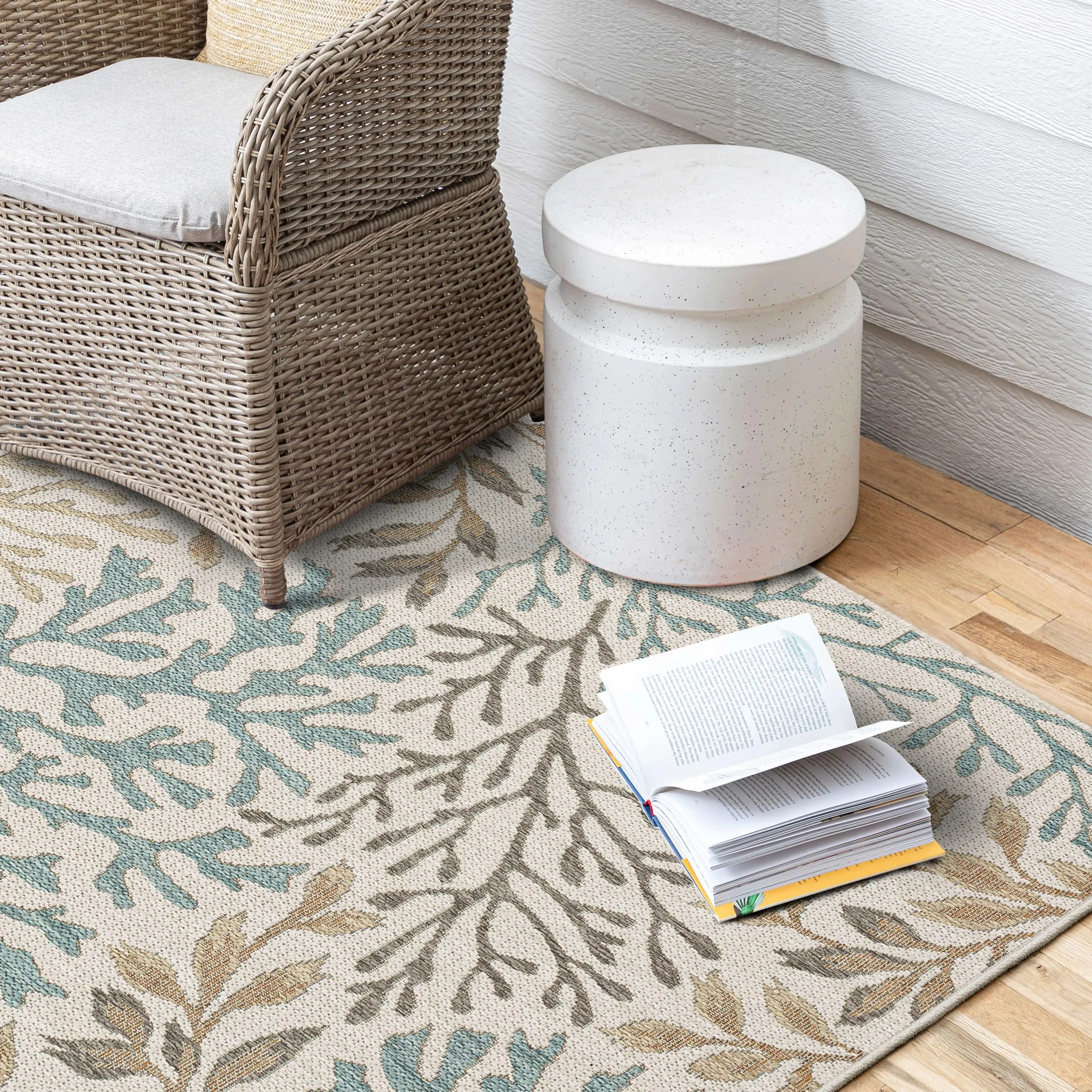 Mohawk Home Indoor/Outdoor Sea Kelp Nautical Patio Area Rug