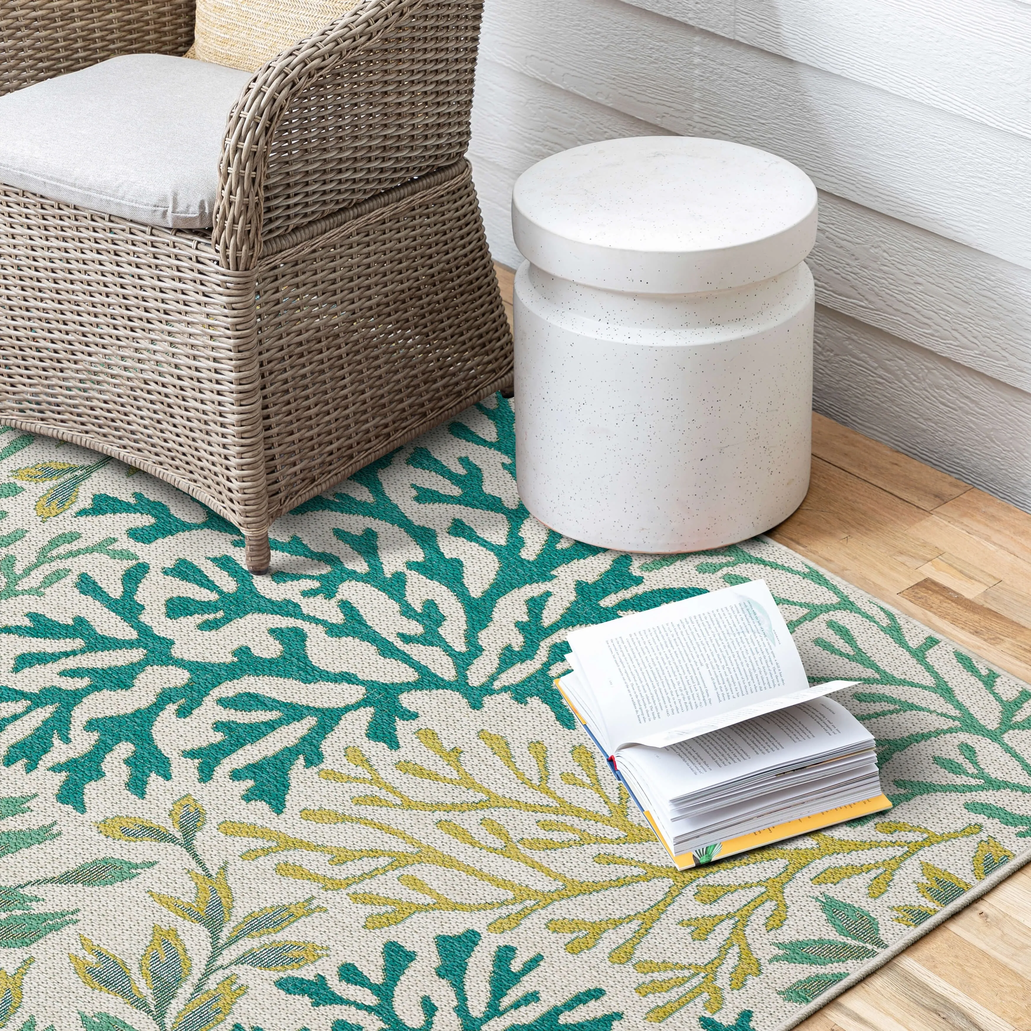 Mohawk Home Indoor/Outdoor Sea Kelp Nautical Patio Area Rug