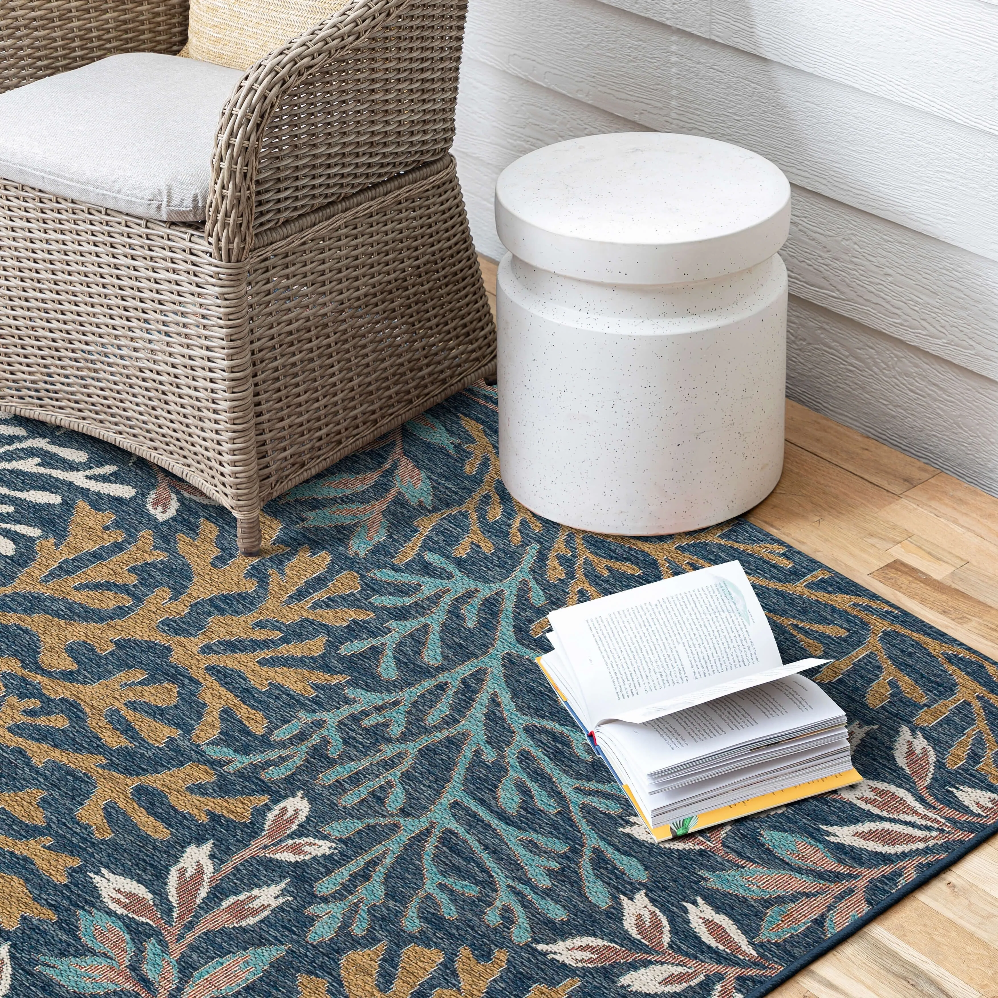 Mohawk Home Indoor/Outdoor Sea Kelp Nautical Patio Area Rug