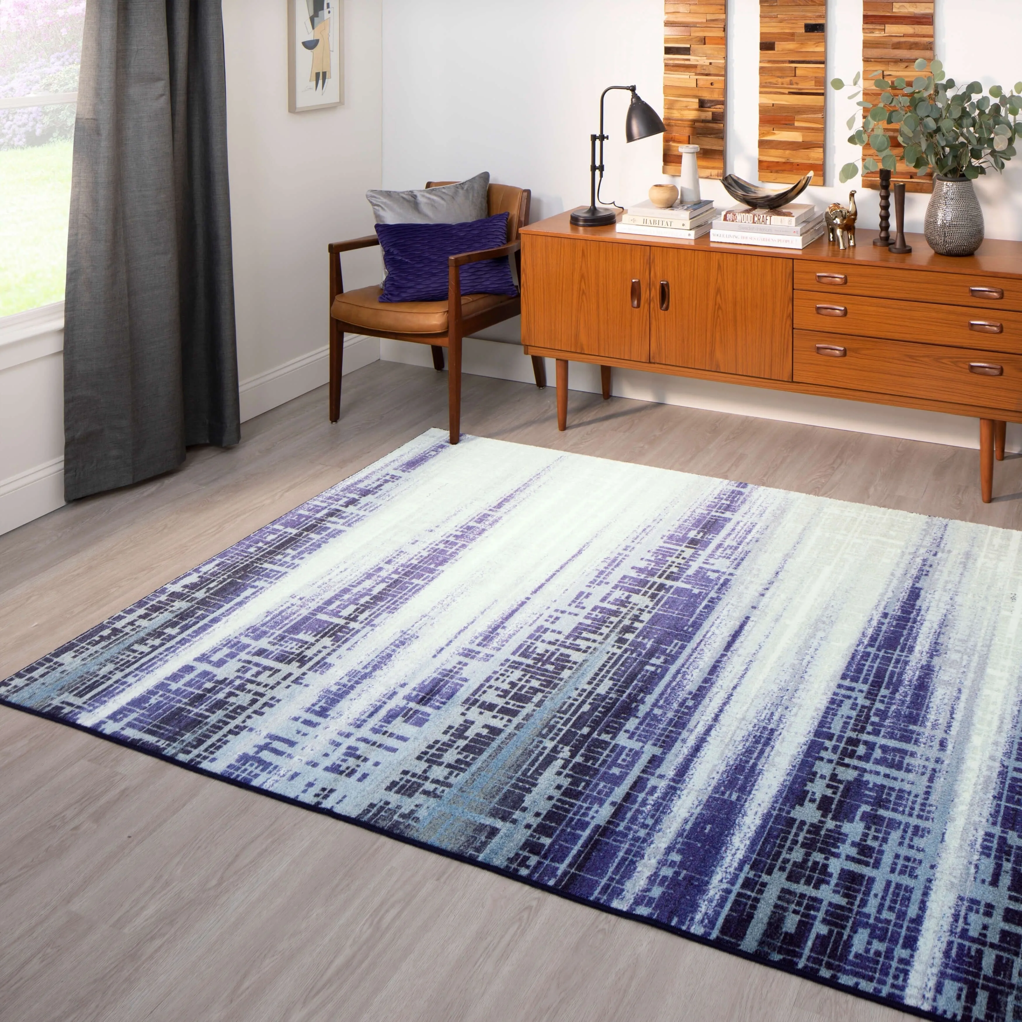Mohawk Home Kaven Abstract Stripe Area Rug