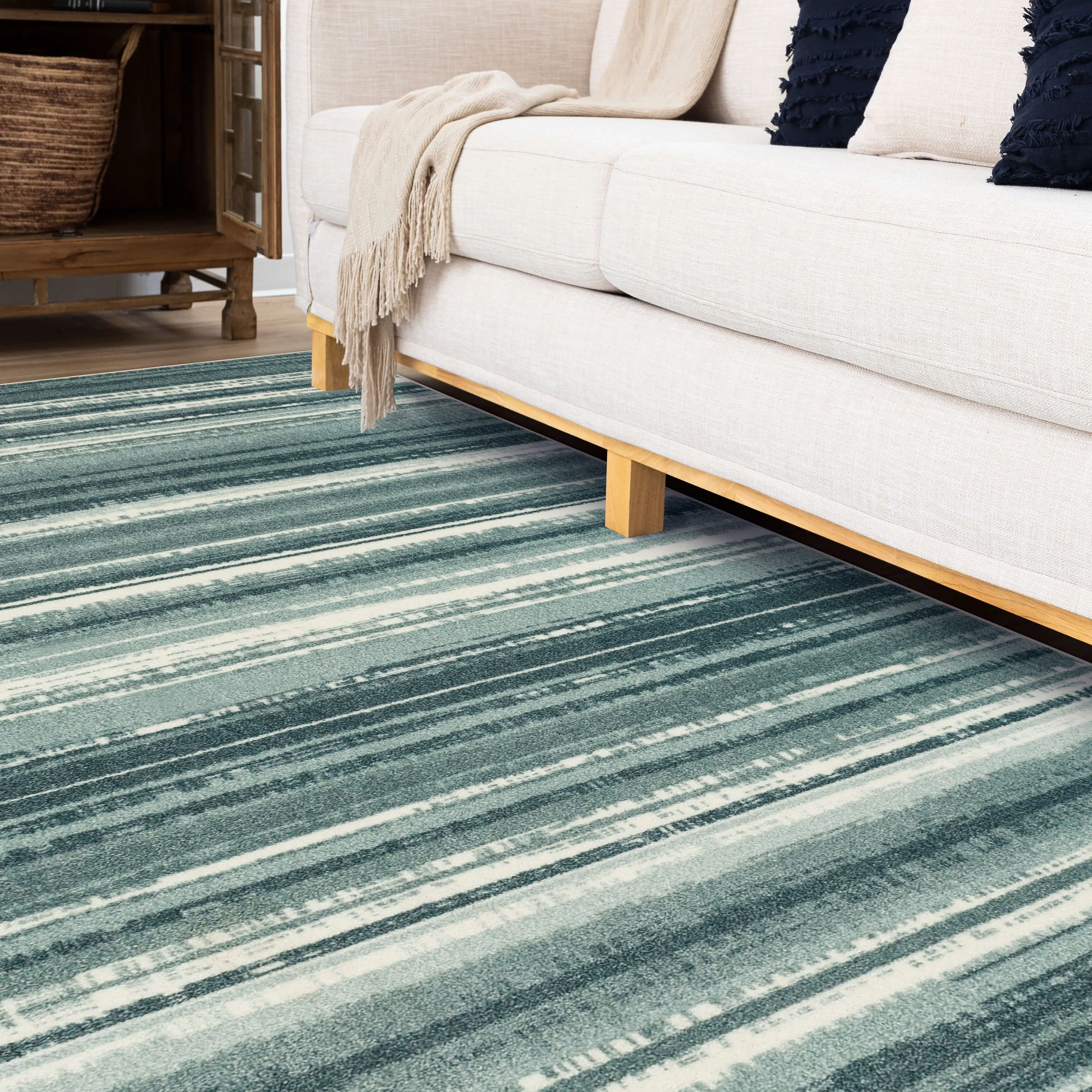 Mohawk Home New Wave Multicolor Boho Stripe Area Rug