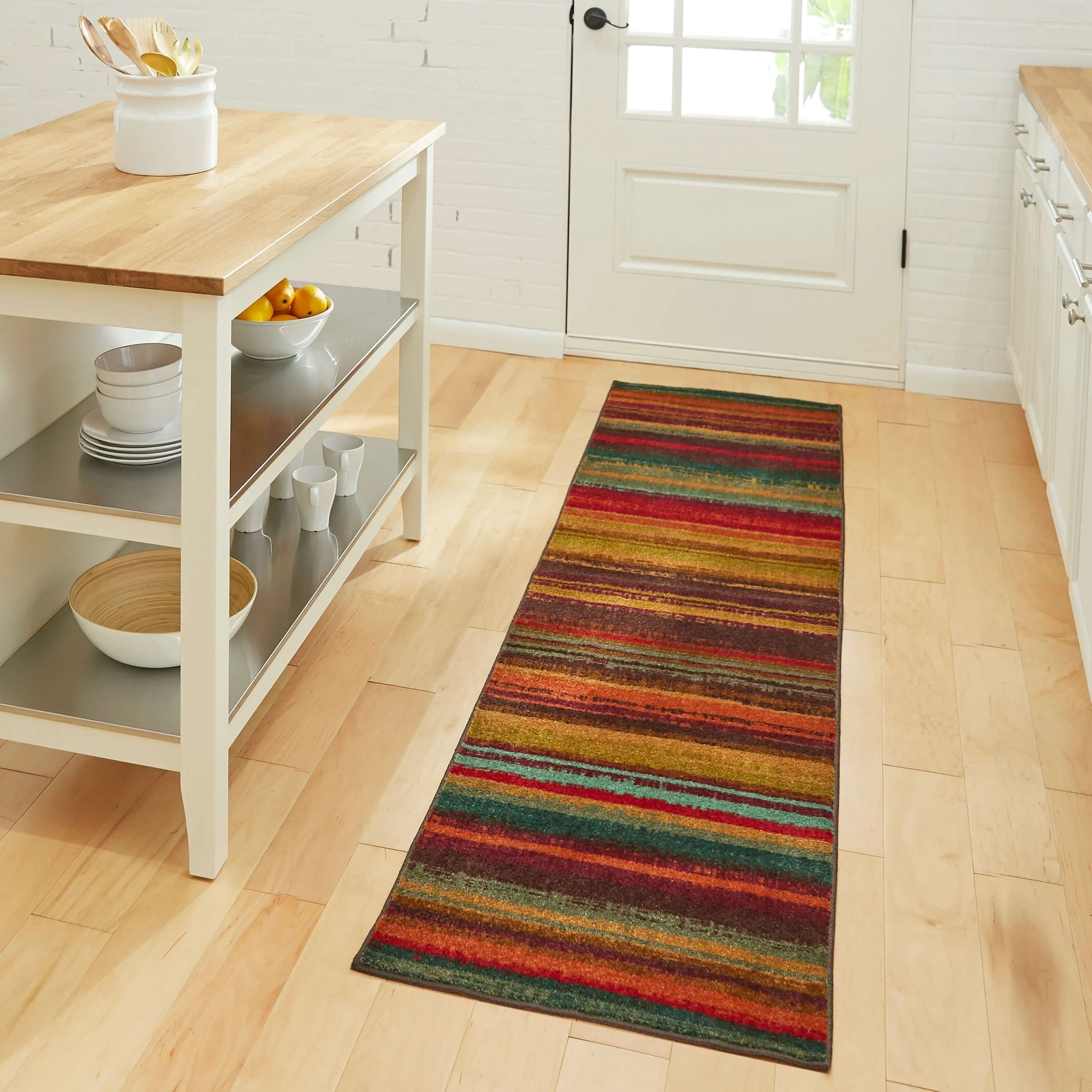 Mohawk Home New Wave Multicolor Boho Stripe Area Rug