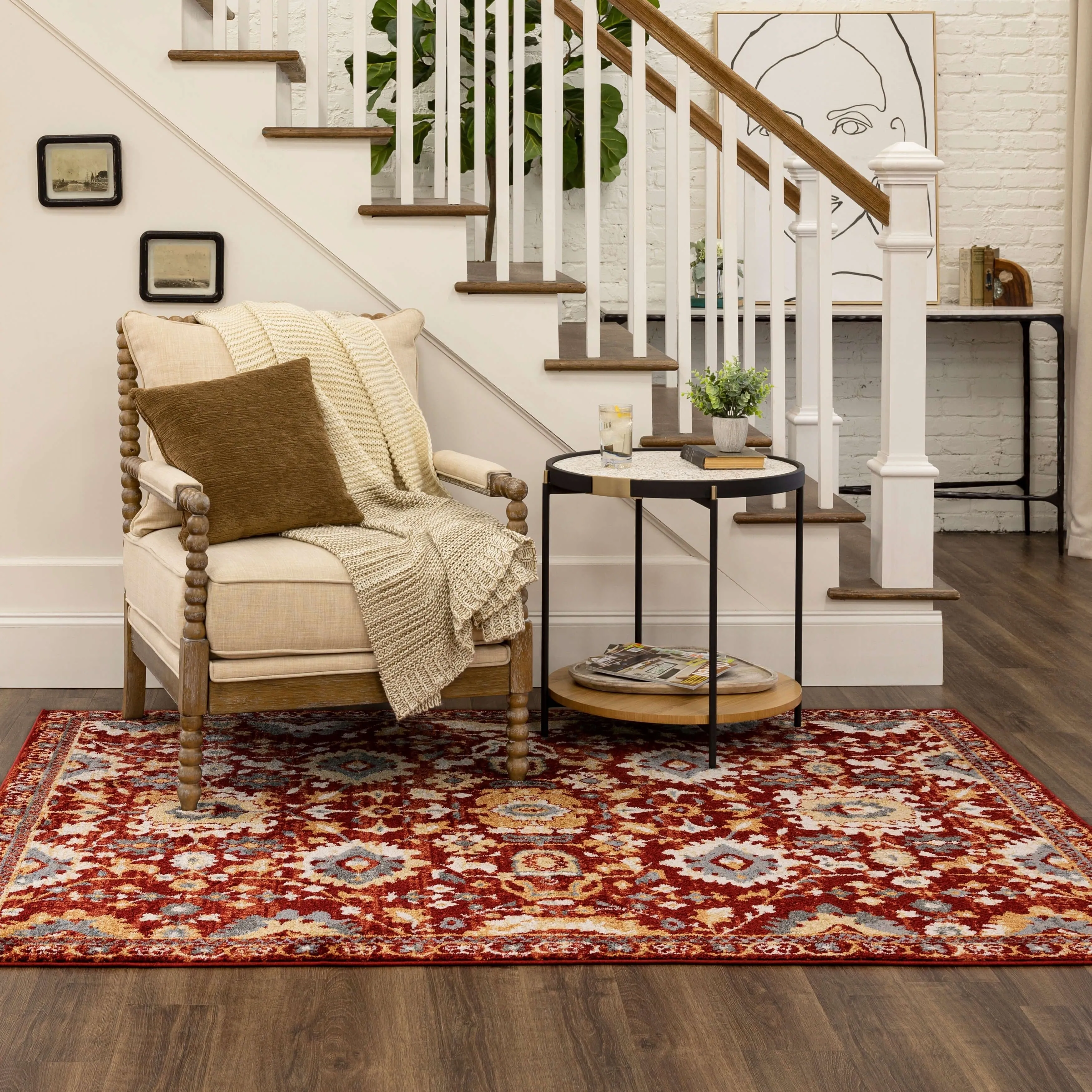 Mohawk Home Norwood Floral Ornamental Area Rug