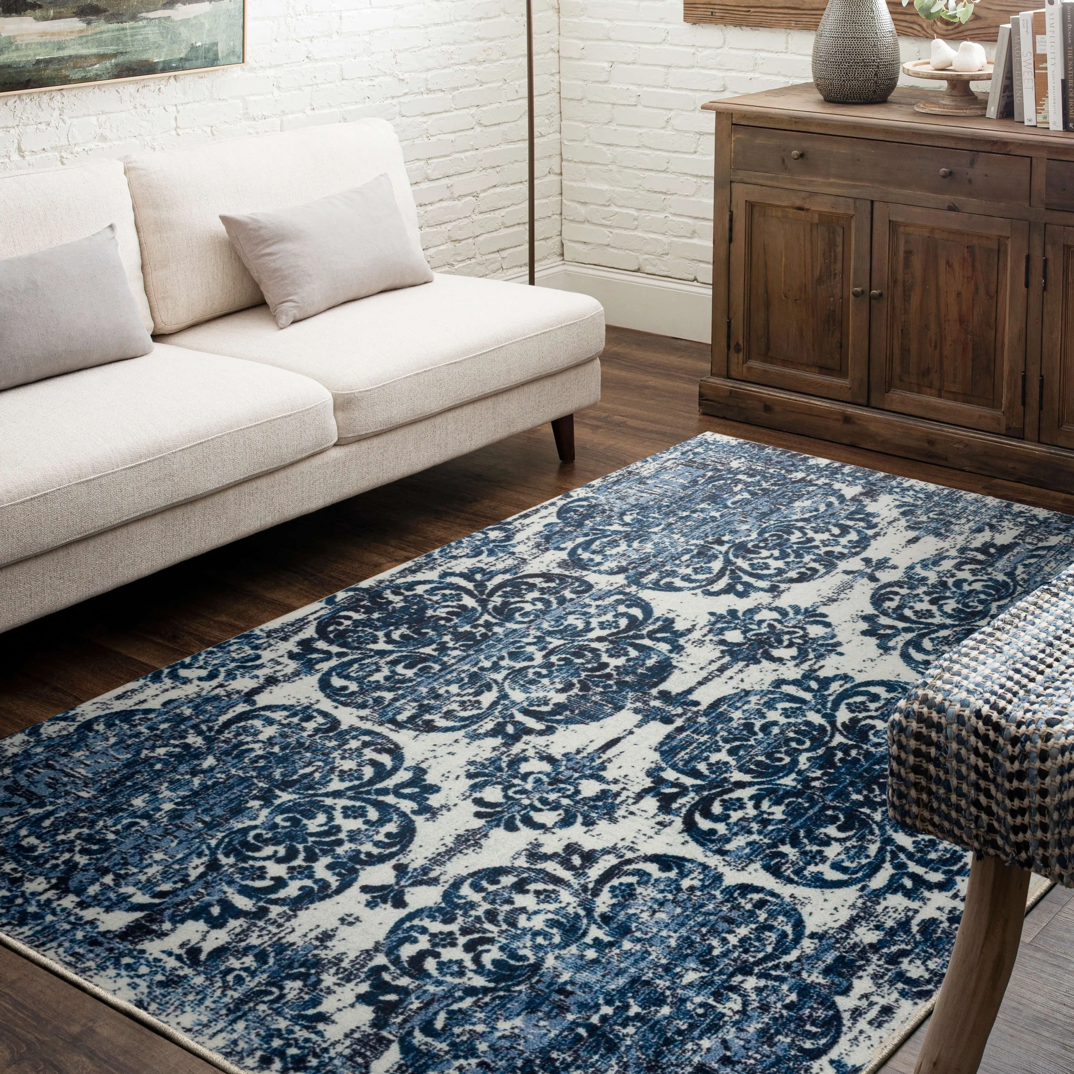 Mohawk Home Portgate Distressed Boho Medallion Area Rug