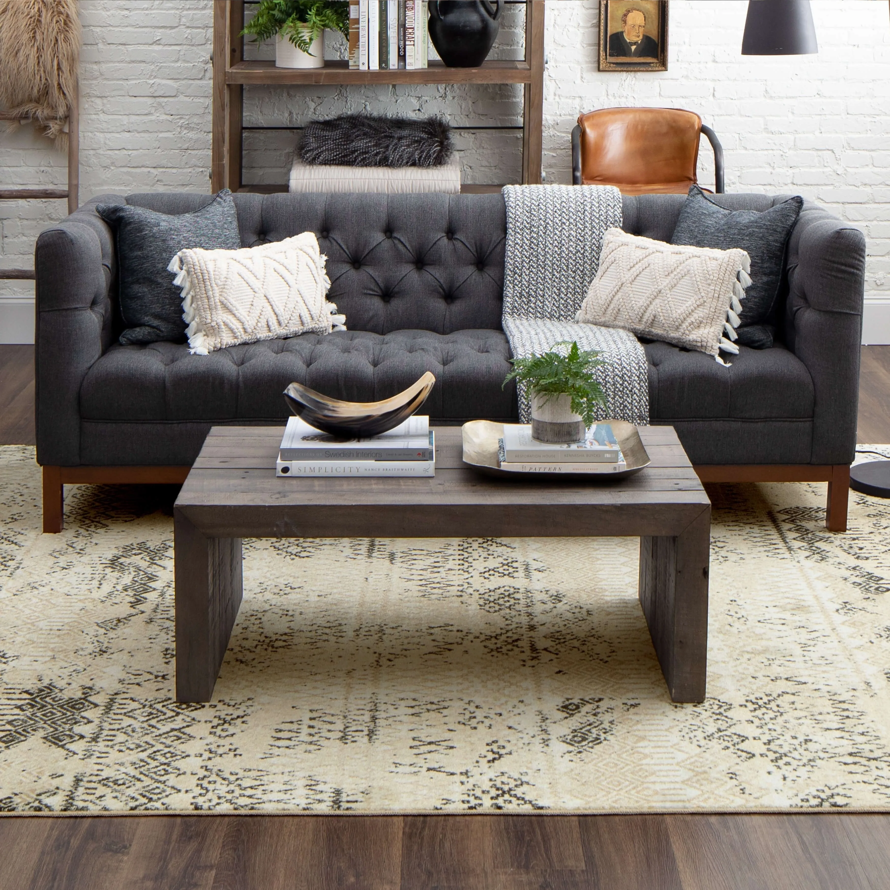Mohawk Home Prale Transitional Boho Geometric Area Rug