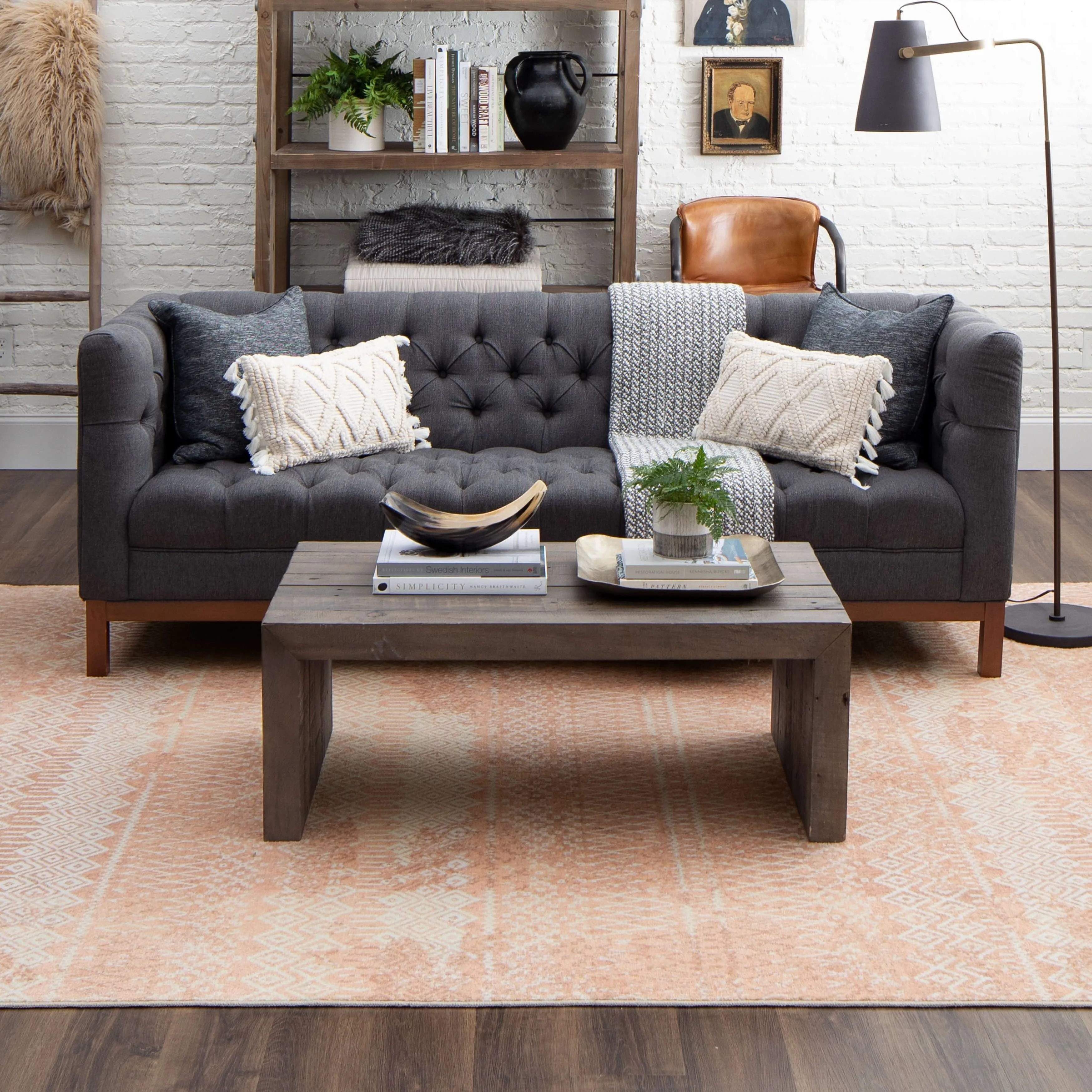Mohawk Home Prale Transitional Boho Geometric Area Rug