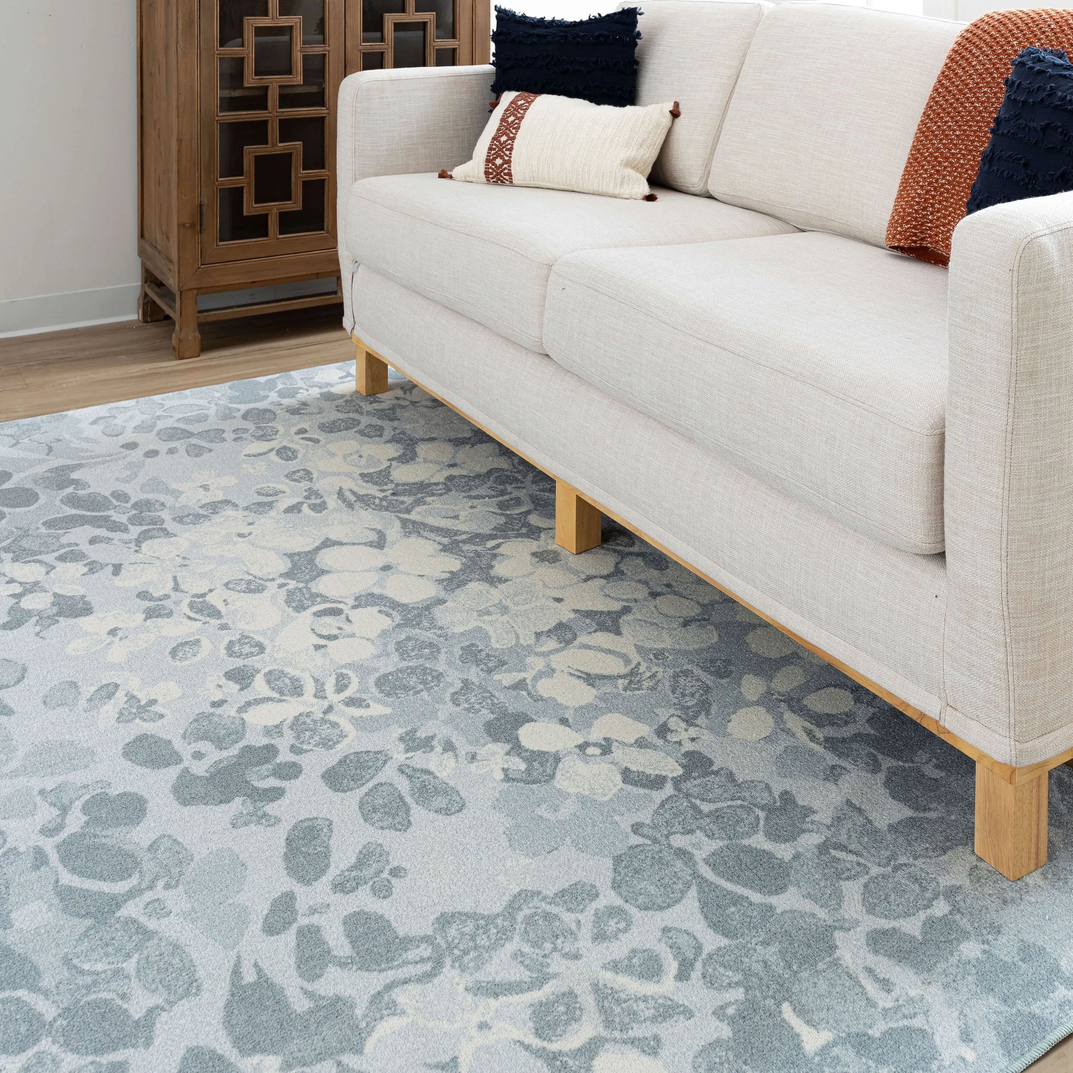 Mohawk Home Stamped Floral Abstract Area Rug