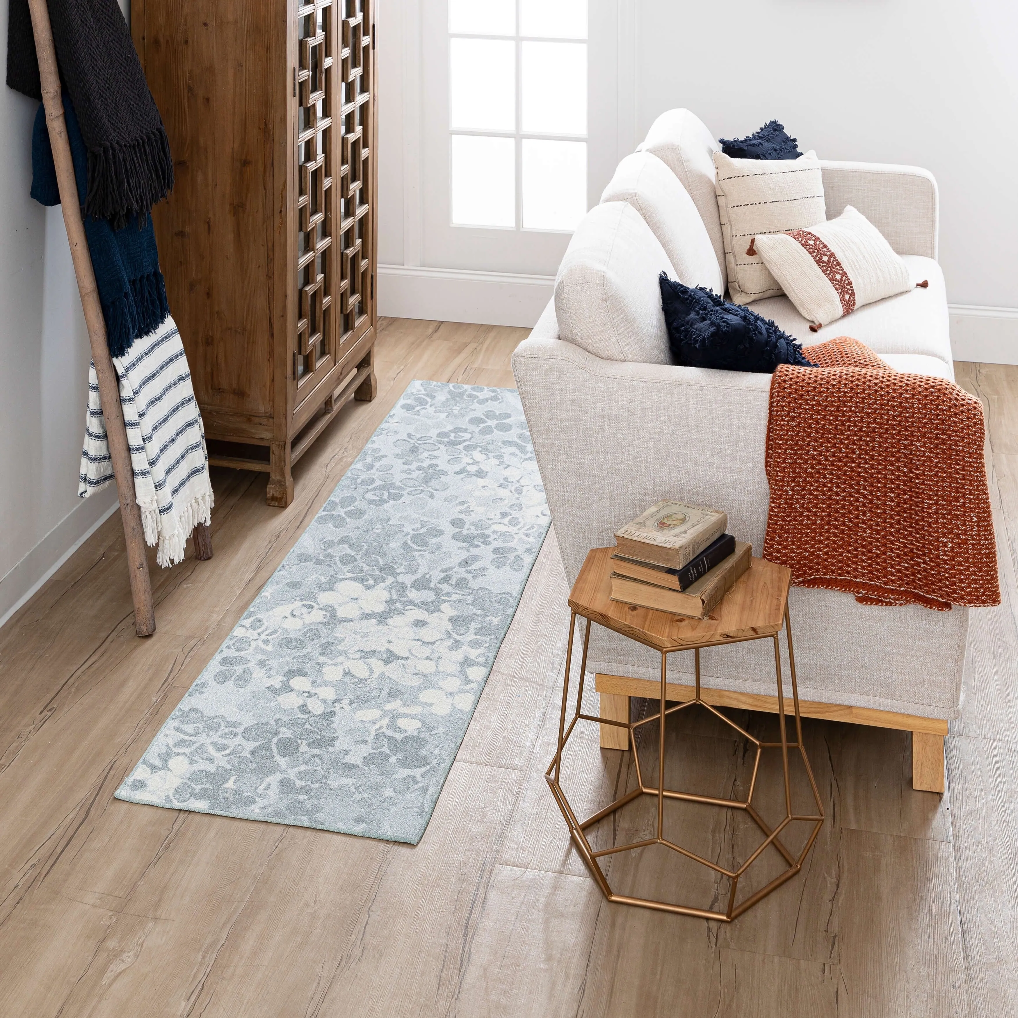 Mohawk Home Stamped Floral Abstract Area Rug