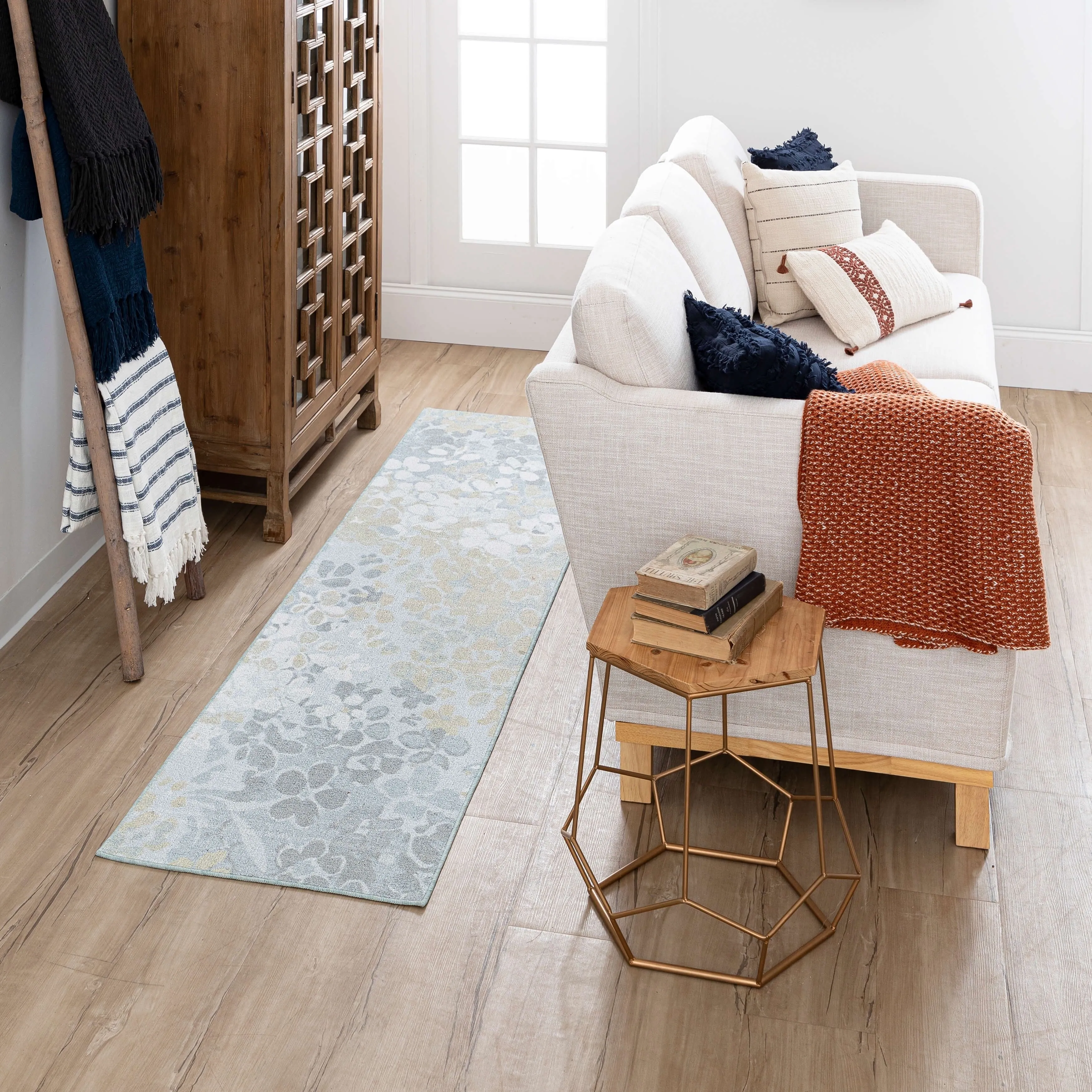 Mohawk Home Stamped Floral Abstract Area Rug