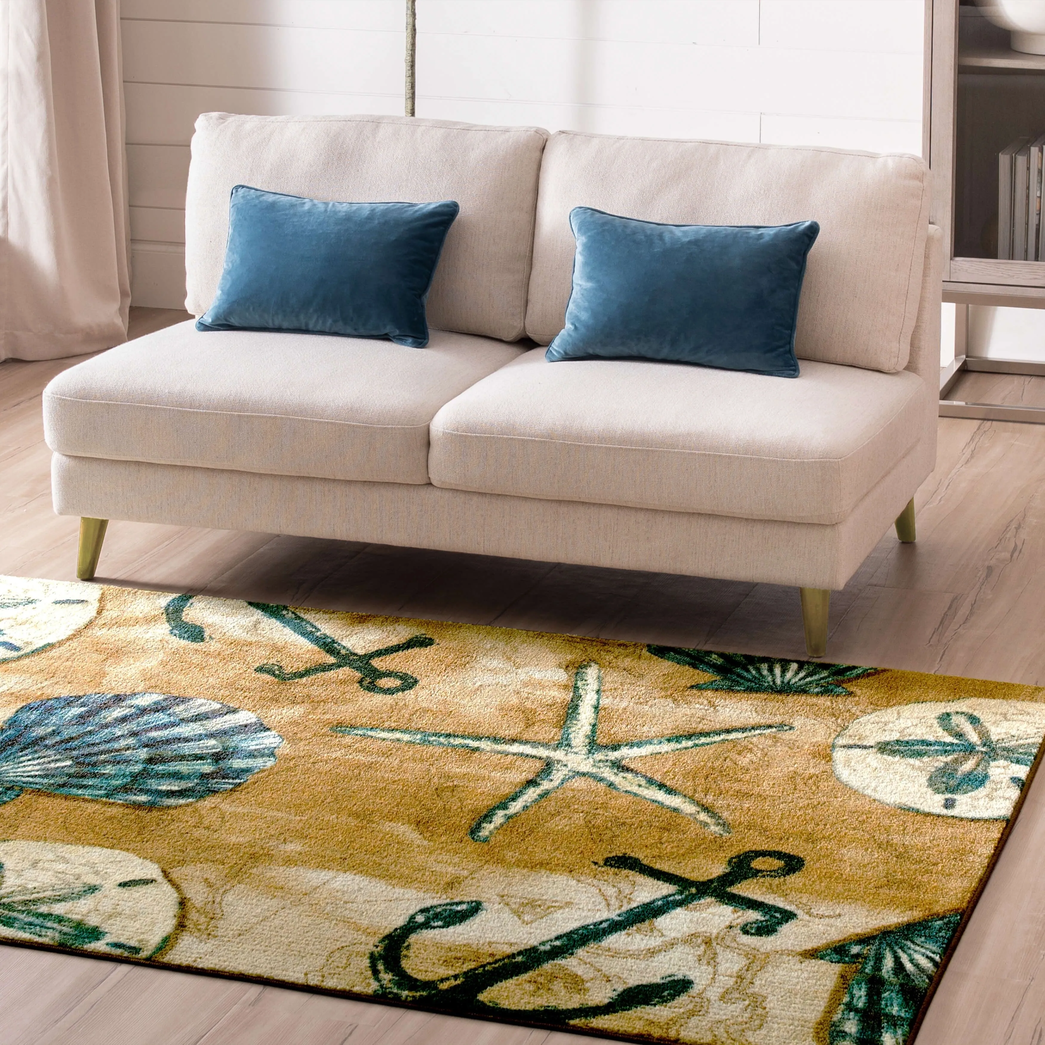 Mohawk Home Tide Pool Shells Coastal Area Rug