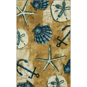 Mohawk Home Tide Pool Shells Coastal Area Rug