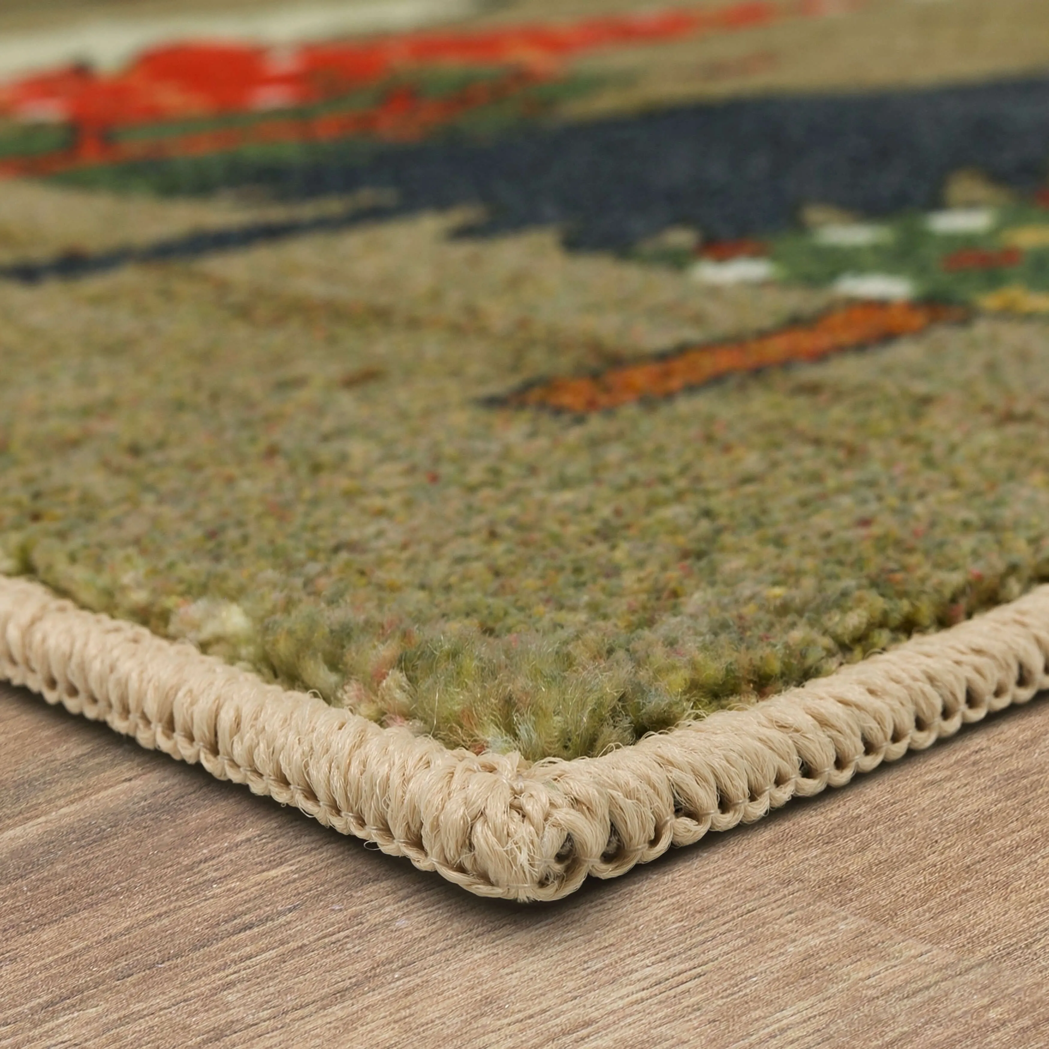 Mohawk Home Wooden Holiday Trees Multi Kitchen Mat