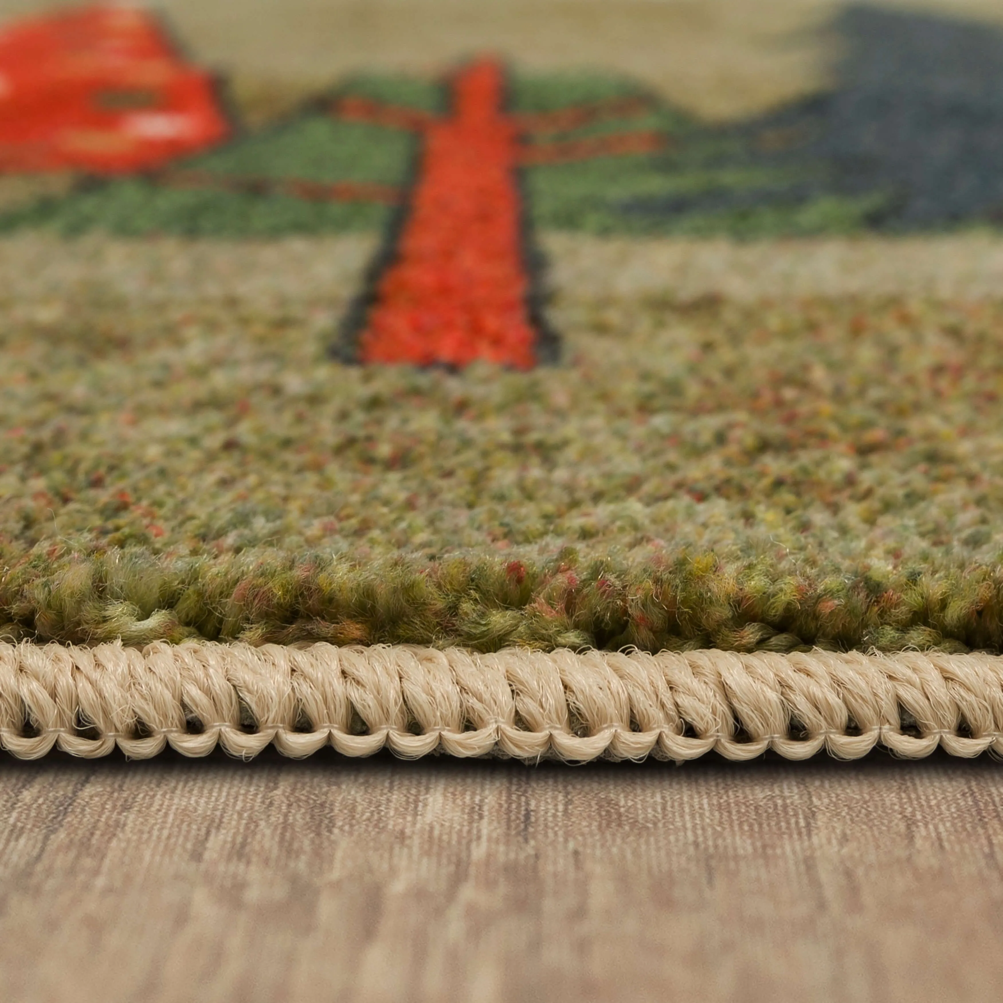 Mohawk Home Wooden Holiday Trees Multi Kitchen Mat