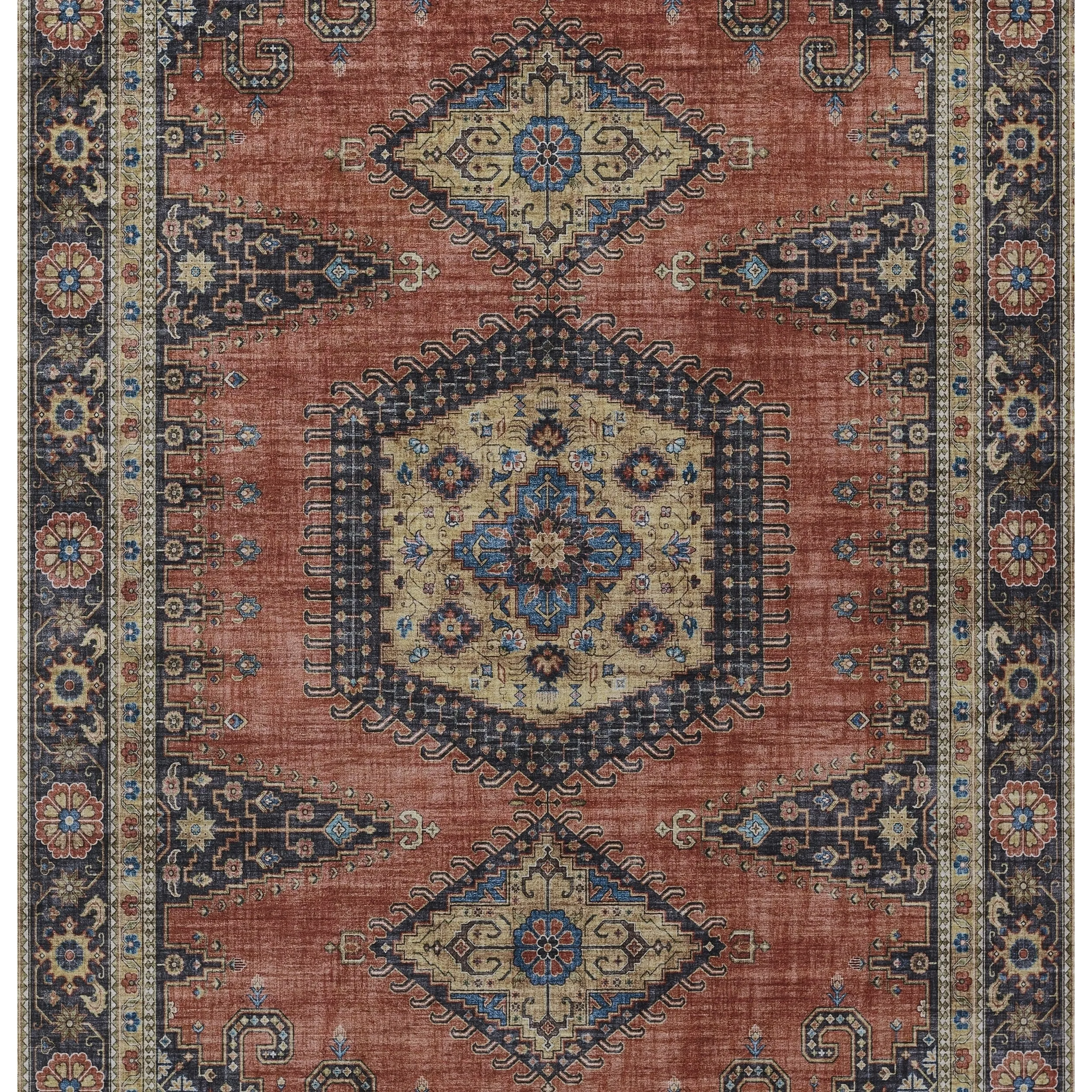 Momeni Karachi Traditional Area Rug with Non-Skid Backing