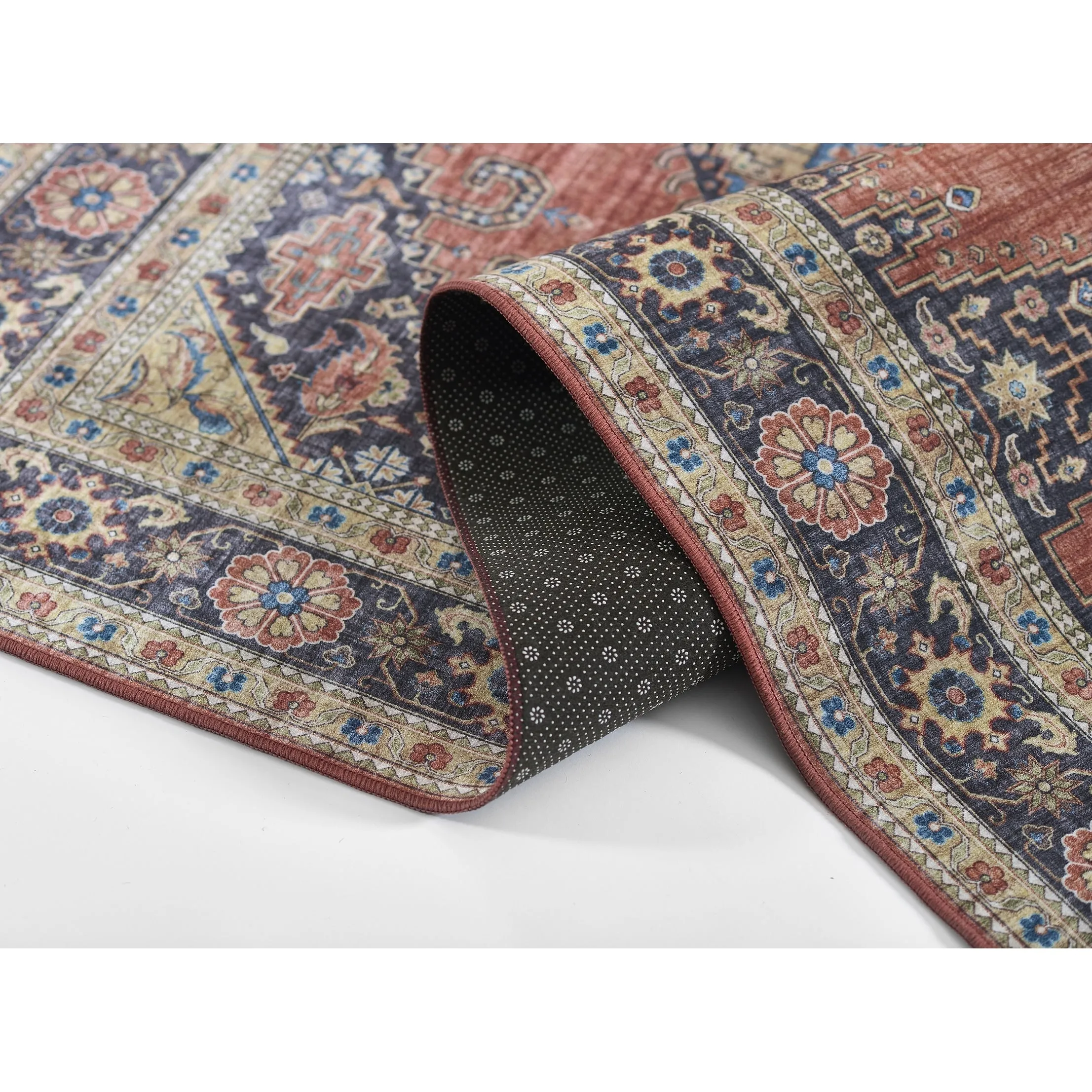 Momeni Karachi Traditional Area Rug with Non-Skid Backing
